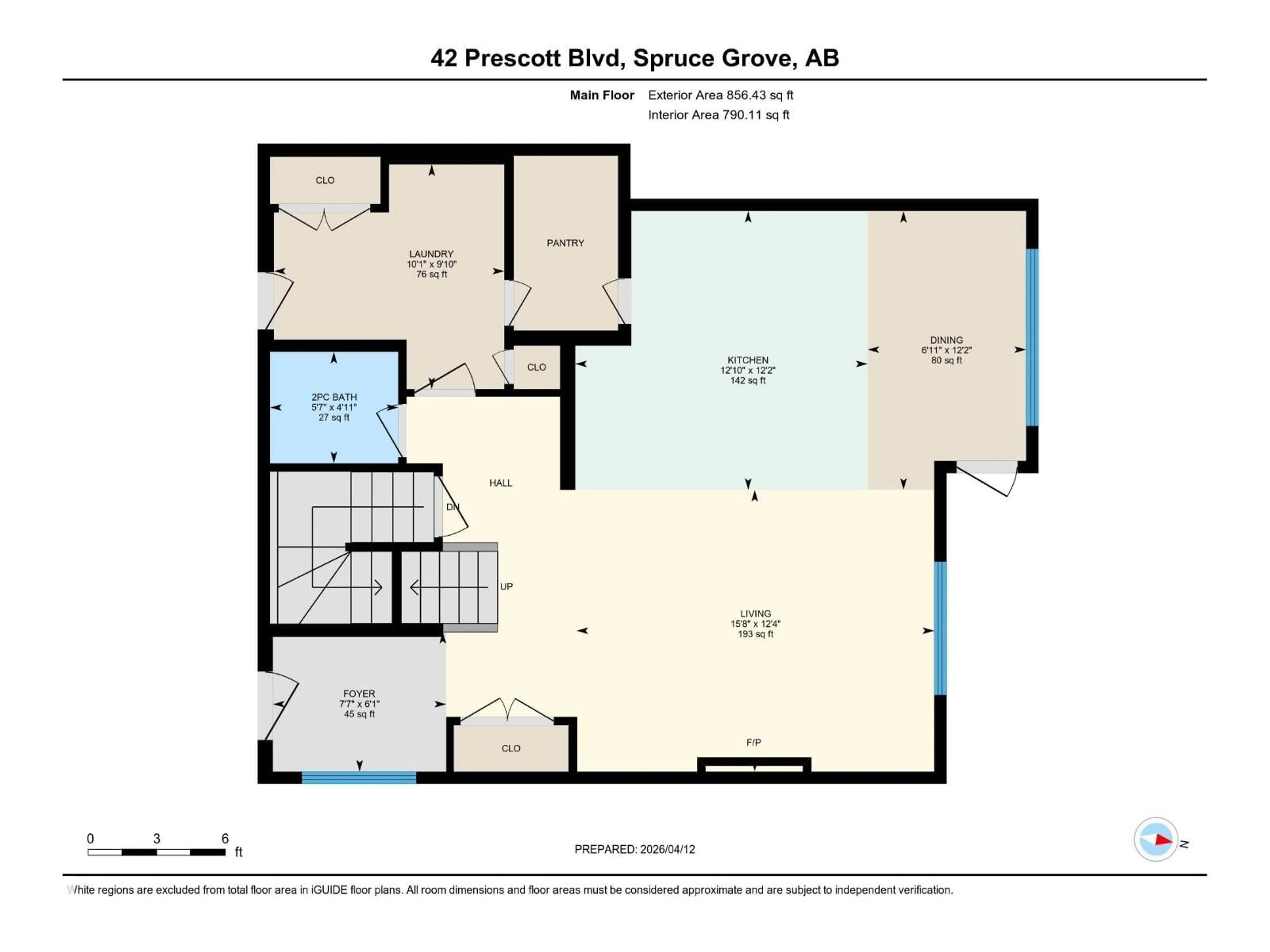 Floor plan for 42 PRESCOTT BV, Spruce Grove Alberta T7X0R4