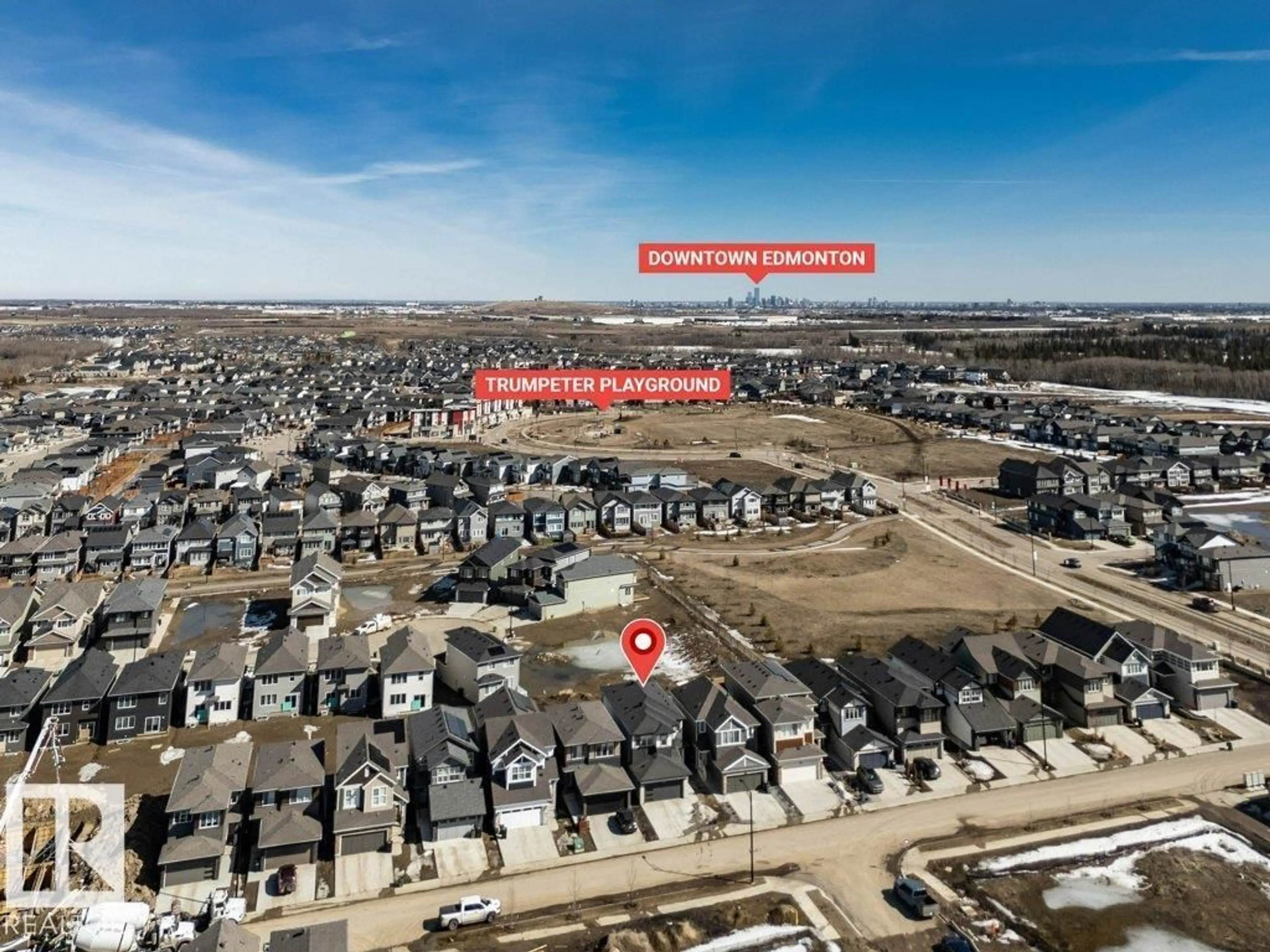 A pic from outside/outdoor area/front of a property/back of a property/a pic from drone, street for NW - 13007 213 ST, Edmonton Alberta T5S0T7