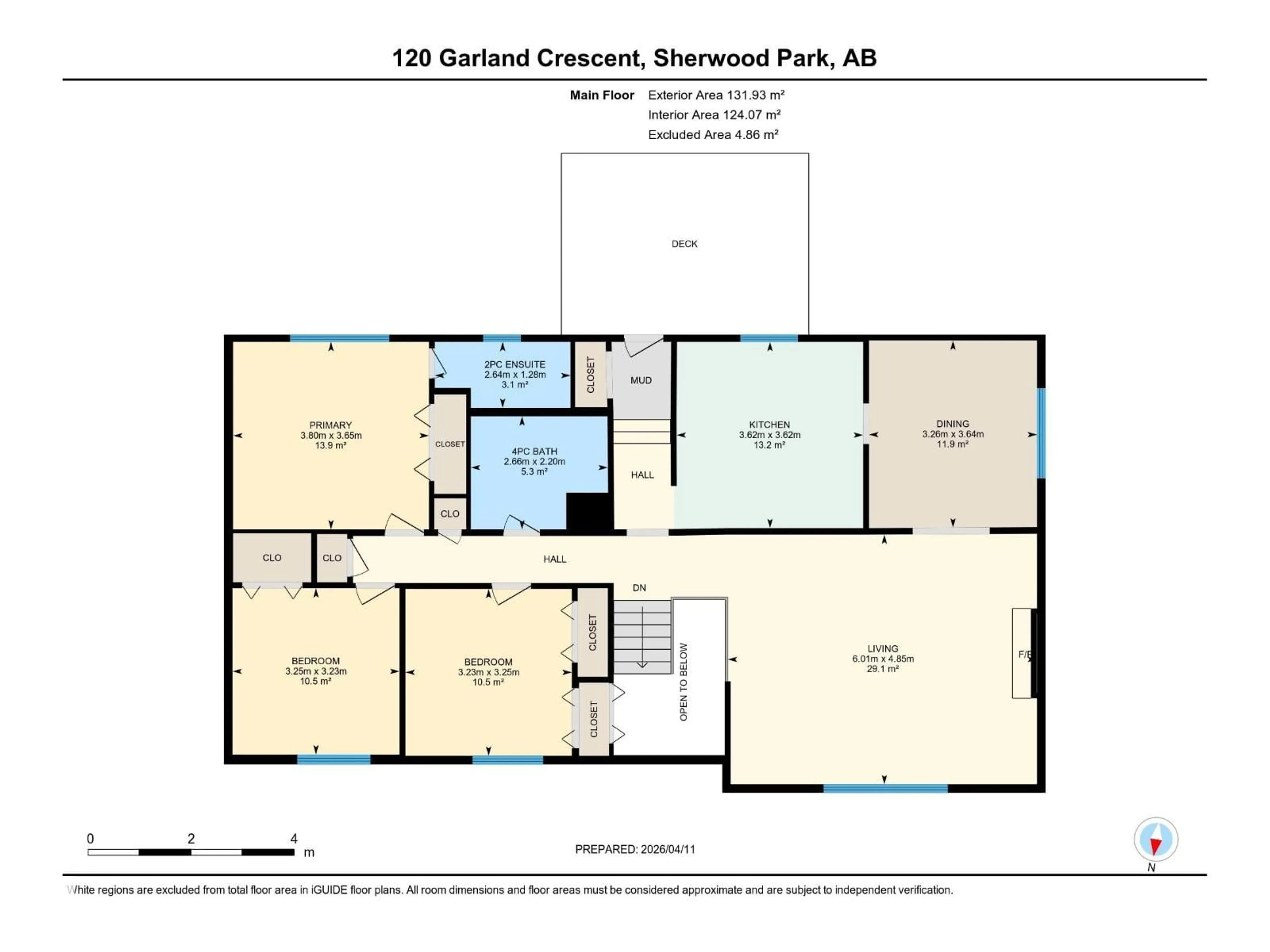 Floor plan for 120 GARLAND CR, Sherwood Park Alberta T8A2R2