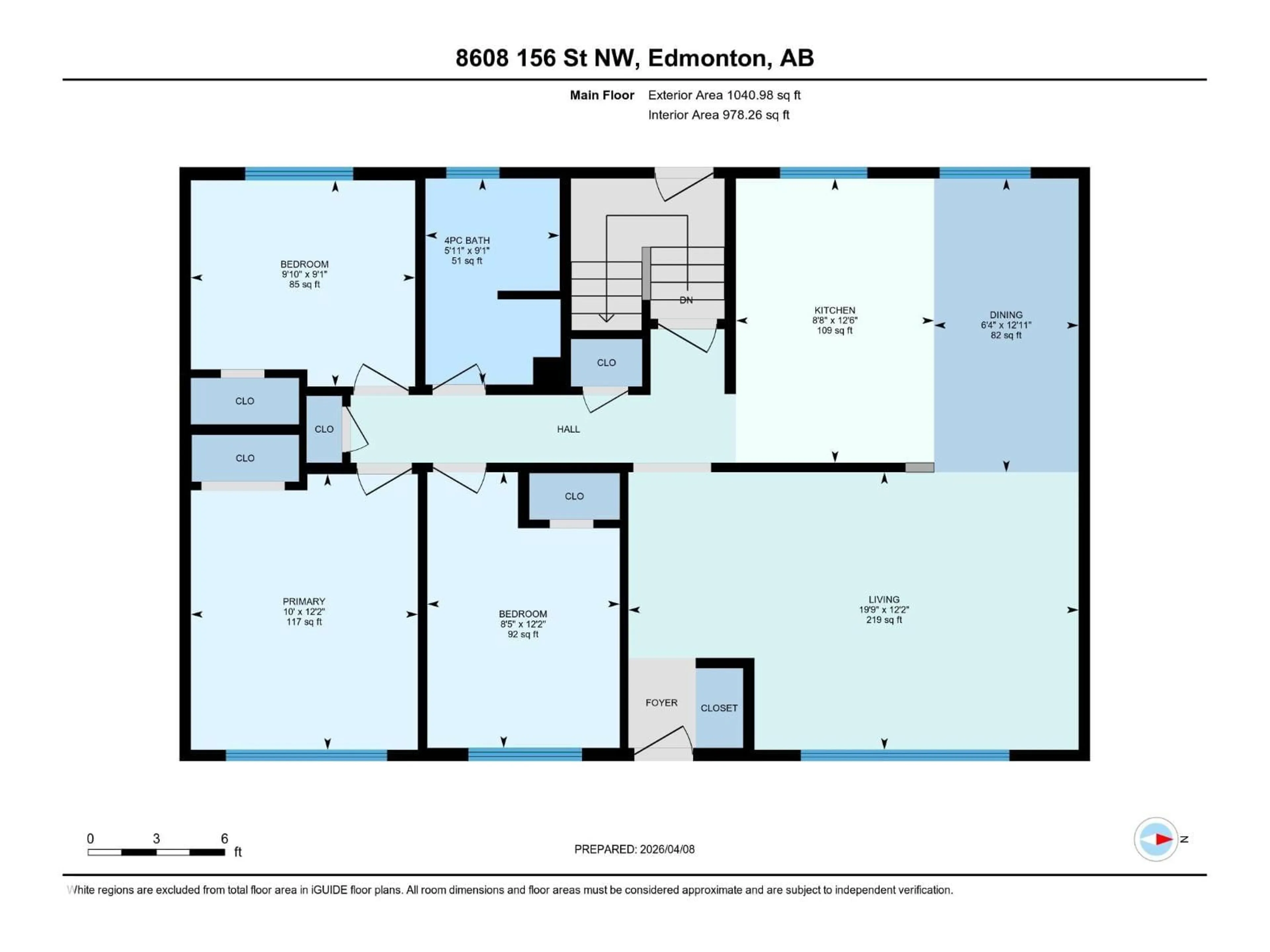 Floor plan for NW - 8608 156 ST, Edmonton Alberta T5R1Y4
