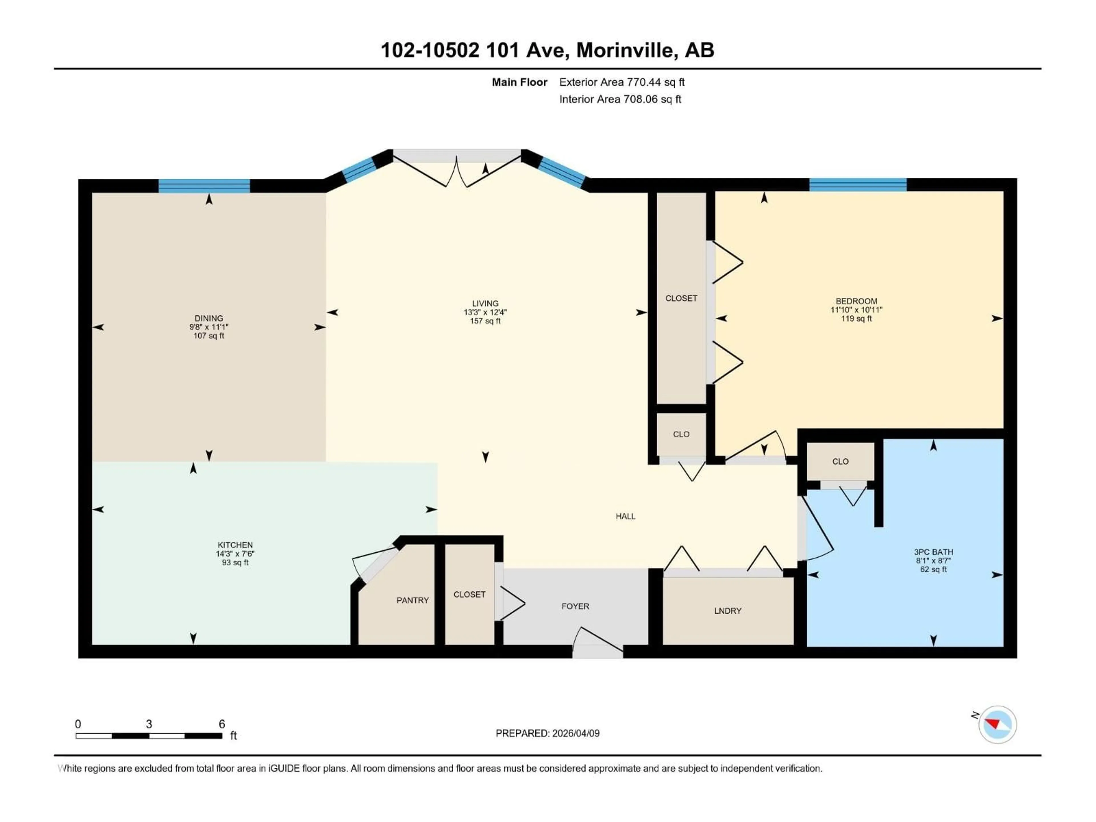 Floor plan for 202 - 10502 101 AV, Morinville Alberta T8R1V7