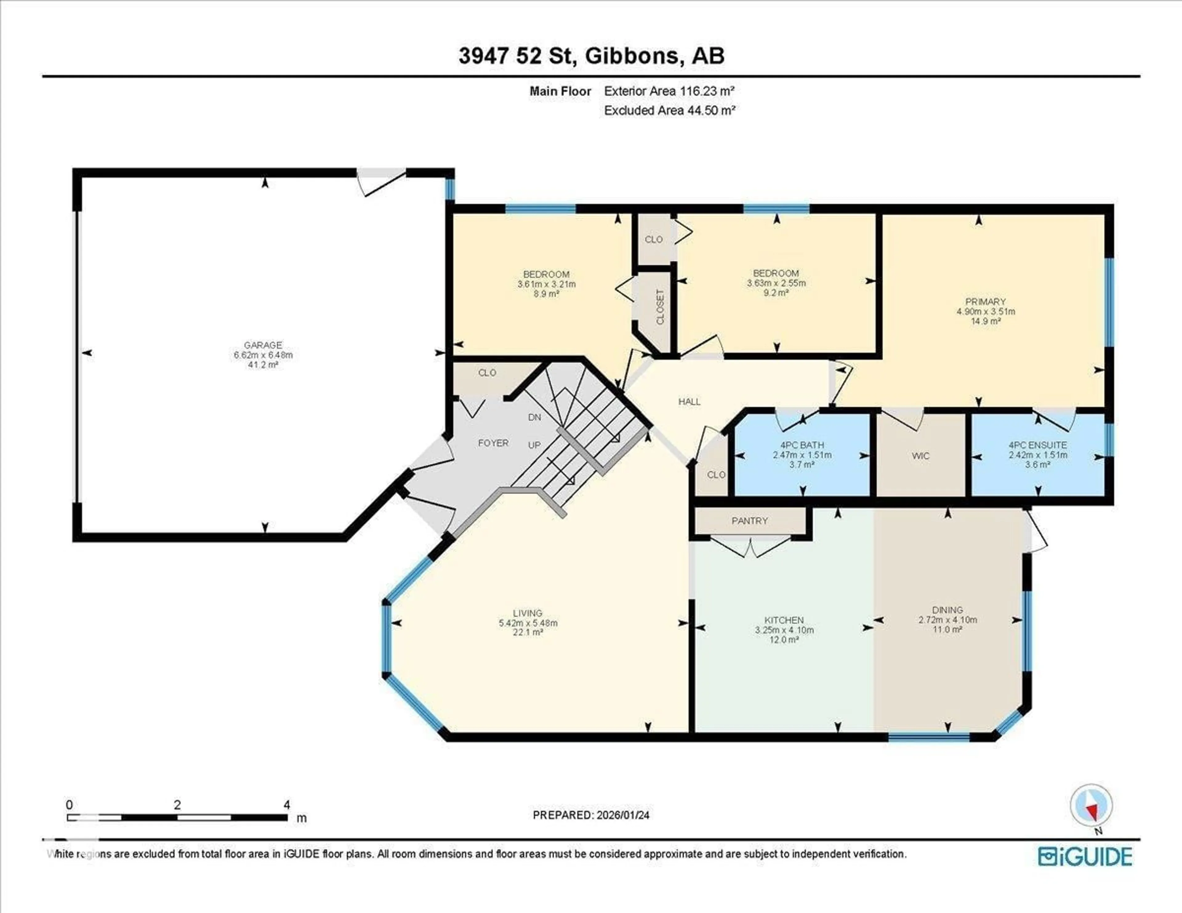 Floor plan for 3947 52 ST, Gibbons Alberta T0A1N0