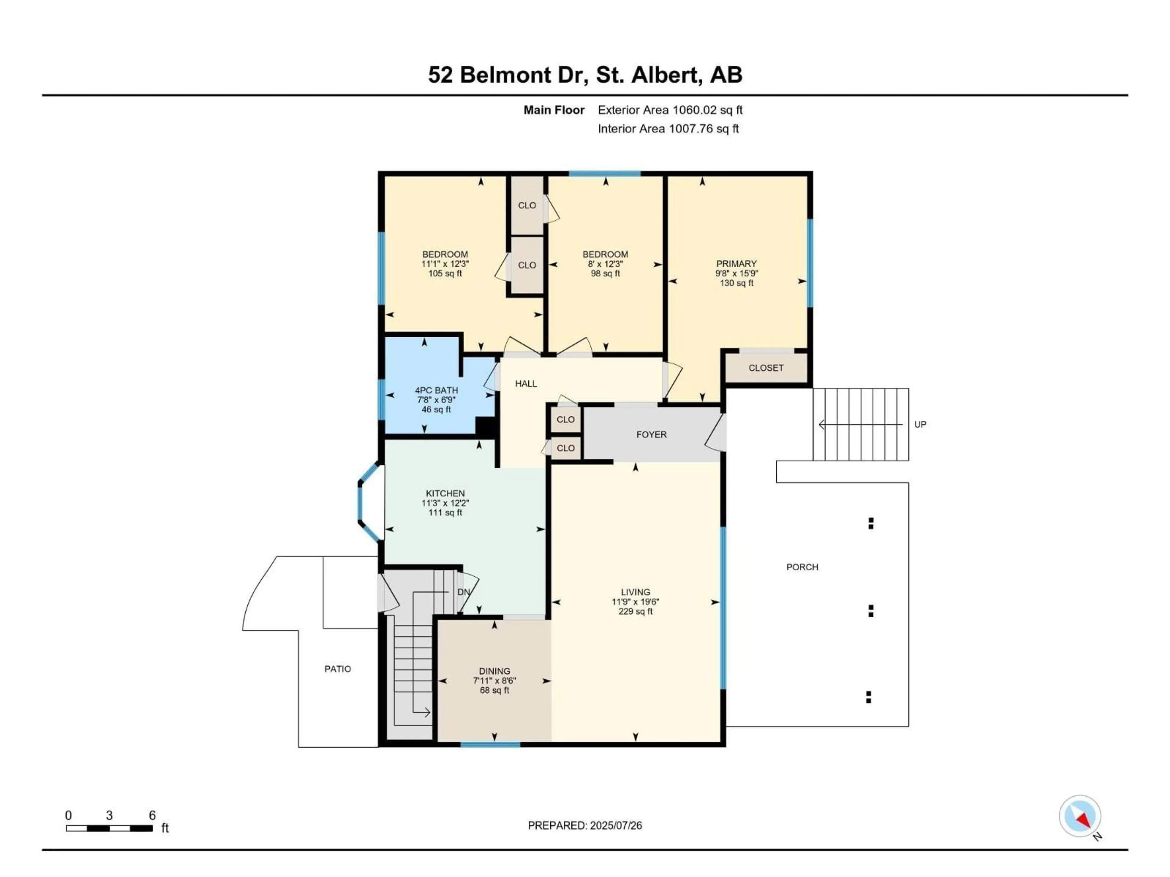 Floor plan for 52 BELMONT DR, St. Albert Alberta T8N0C7