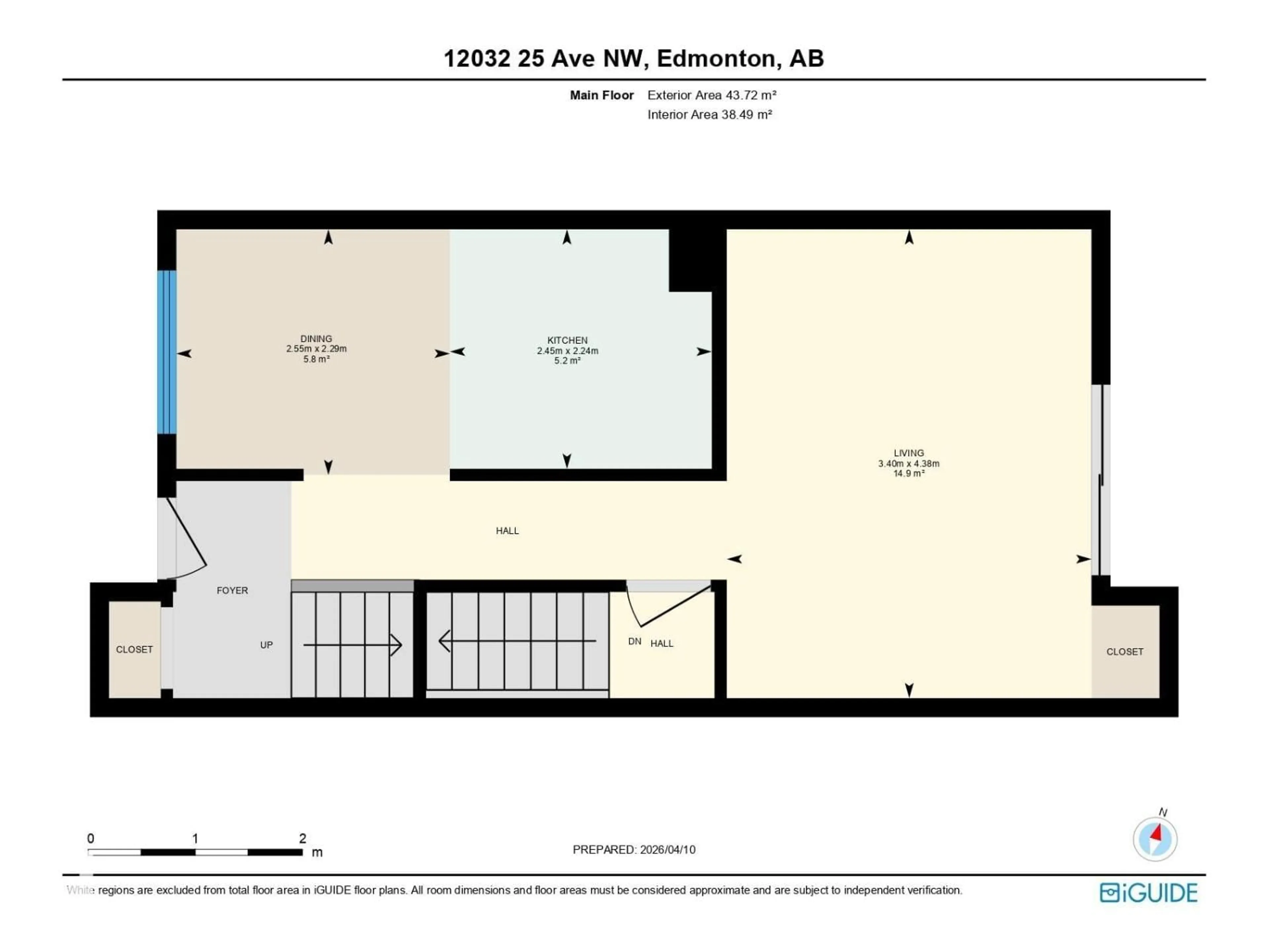 Floor plan for 12032 25 AV, Edmonton Alberta T6J4L3