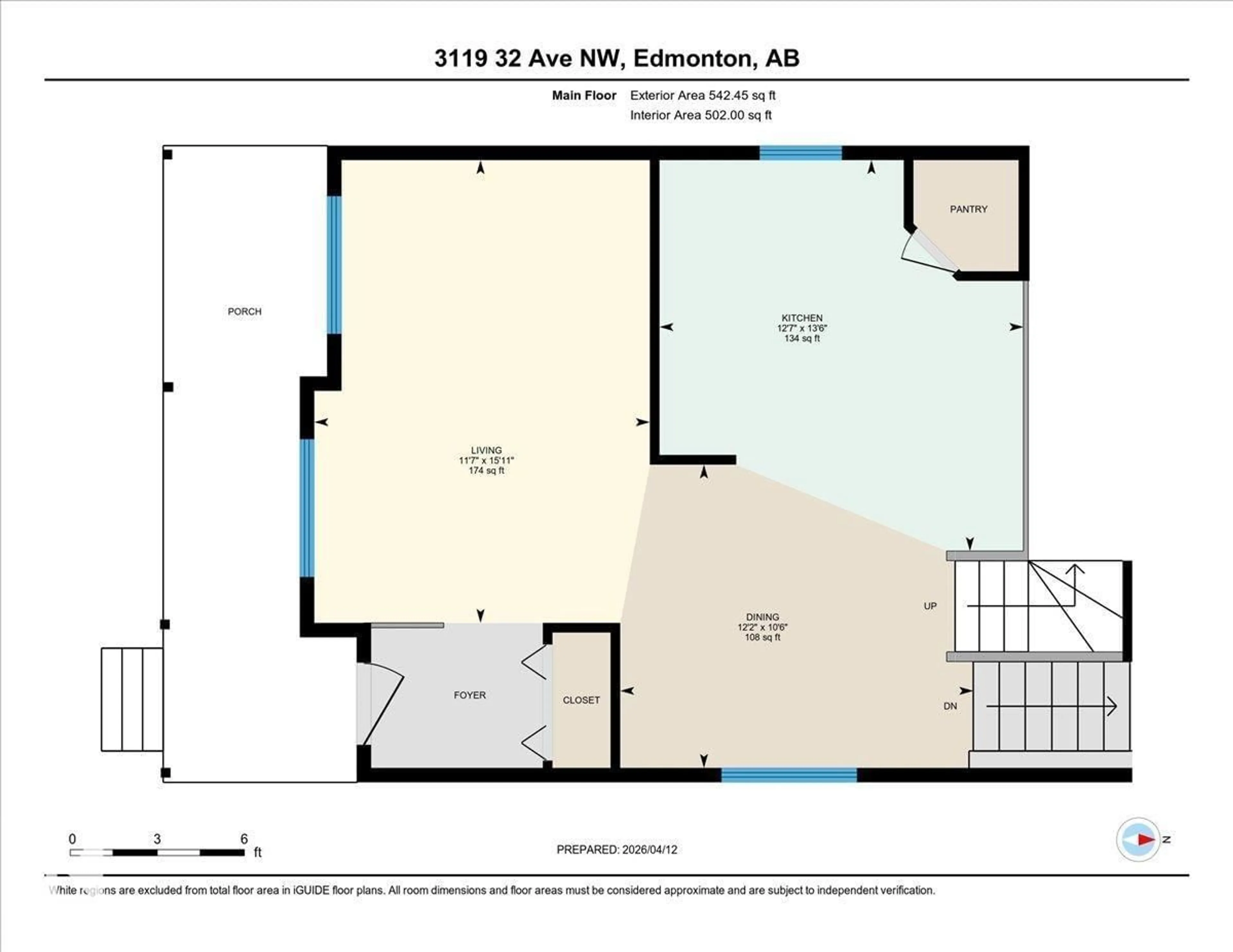 Floor plan for 3119 32 AV, Edmonton Alberta T6T1X3