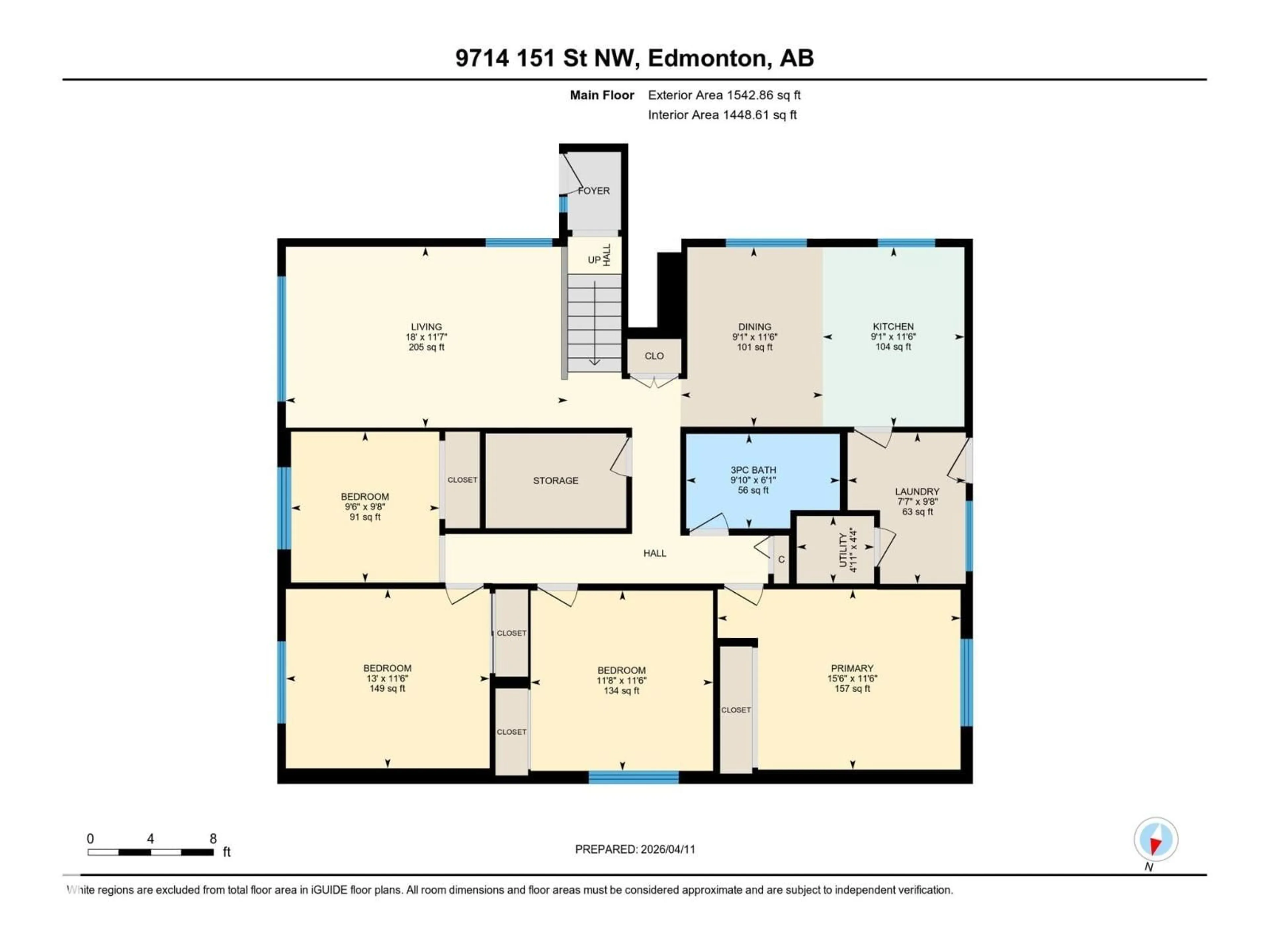 Floor plan for 9714 151 ST, Edmonton Alberta T5P1S7