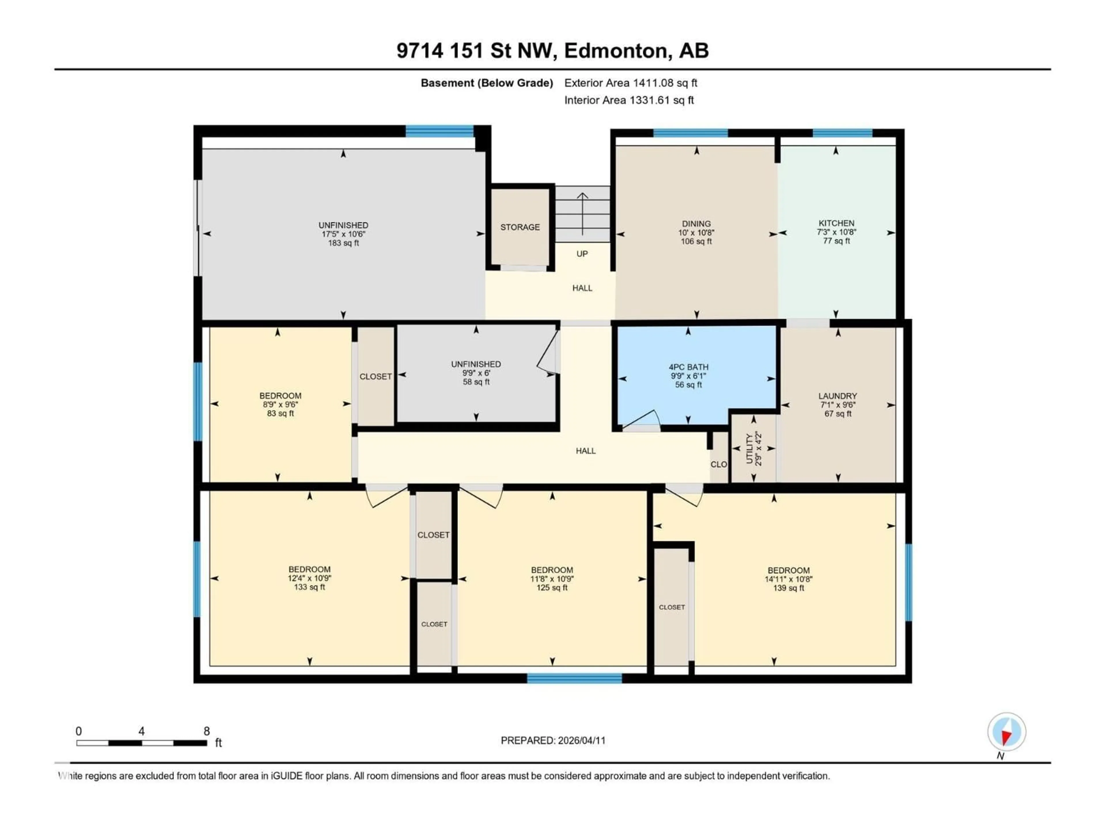 Floor plan for 9714 151 ST, Edmonton Alberta T5P1S7