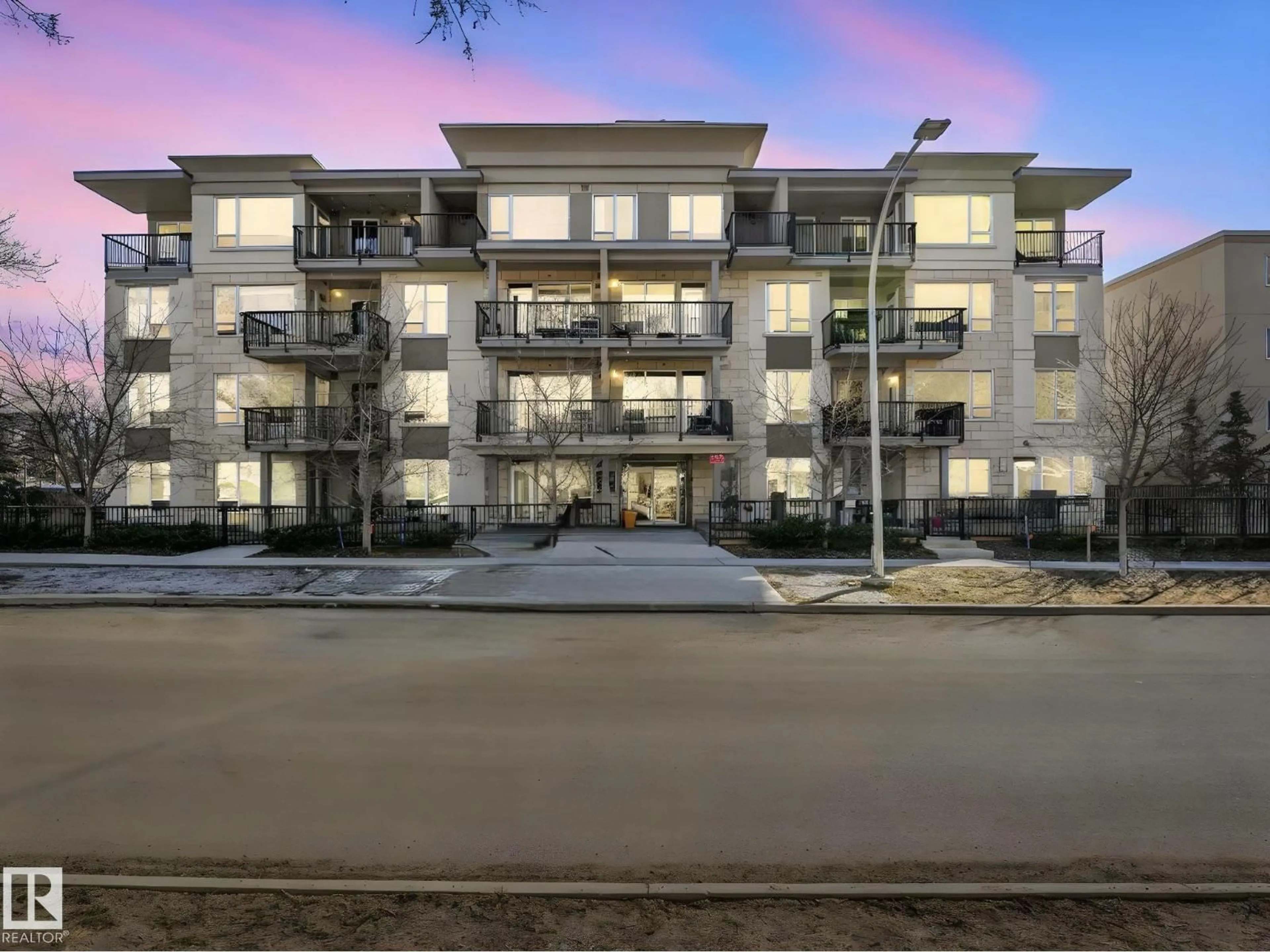 A pic from outside/outdoor area/front of a property/back of a property/a pic from drone, building for #211 - 9907 91 AV, Edmonton Alberta T6E2T7