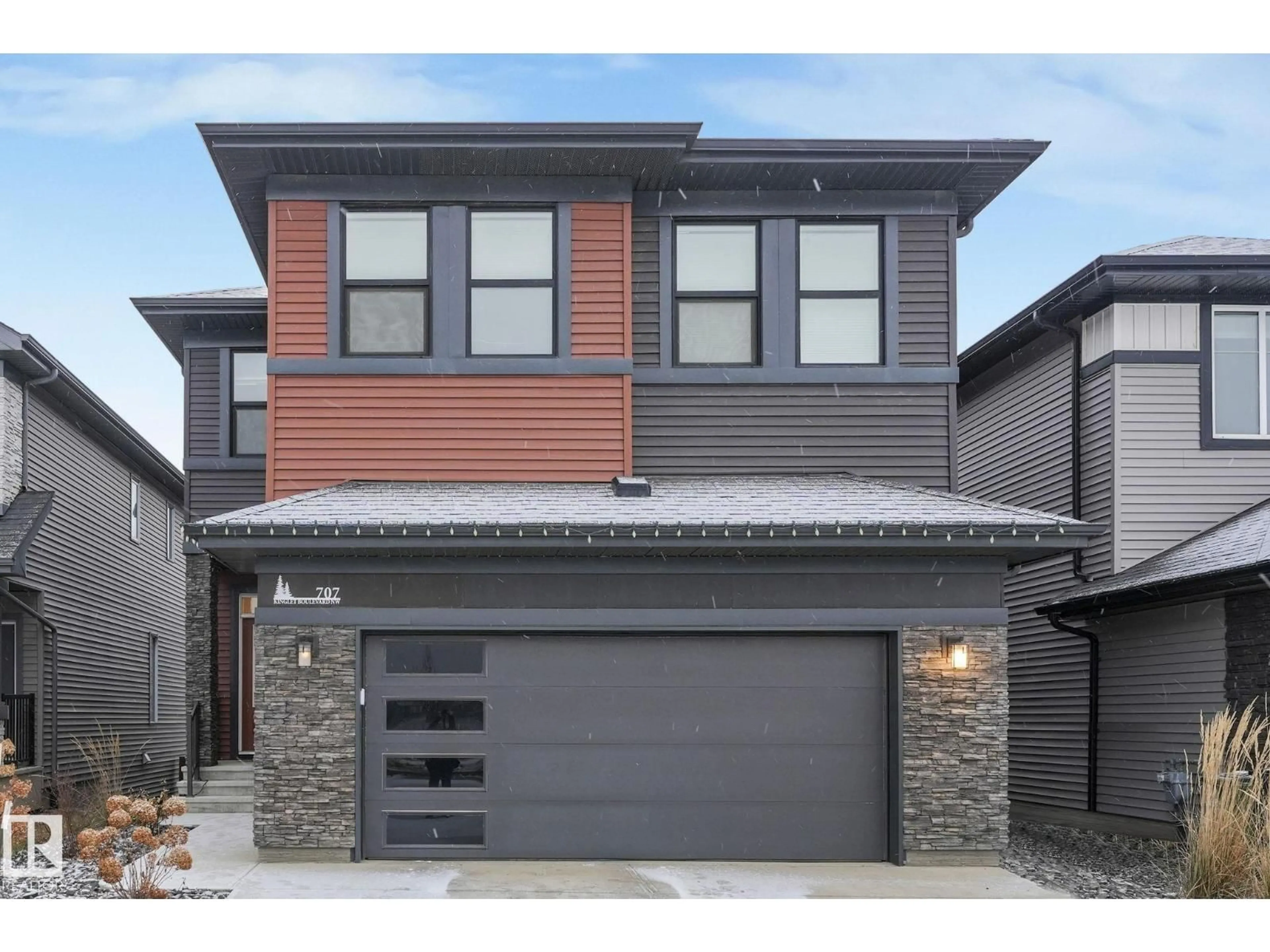 Home with brick exterior material, street for 707 KINGLET BV, Edmonton Alberta T5S0N8