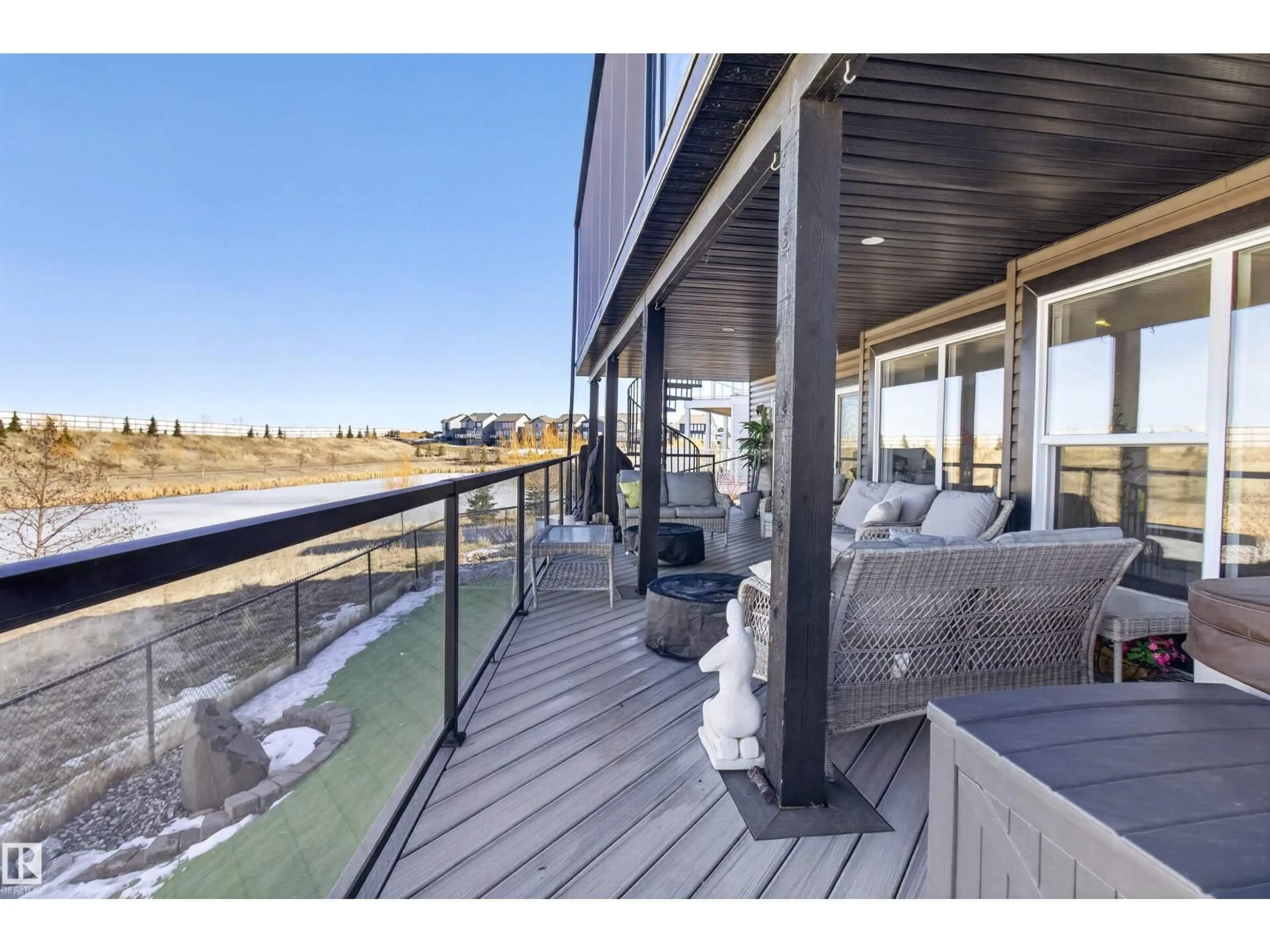 Patio, water/lake/river/ocean view for 25 SAPPHIRE CV, Sherwood Park Alberta T8H1Z8