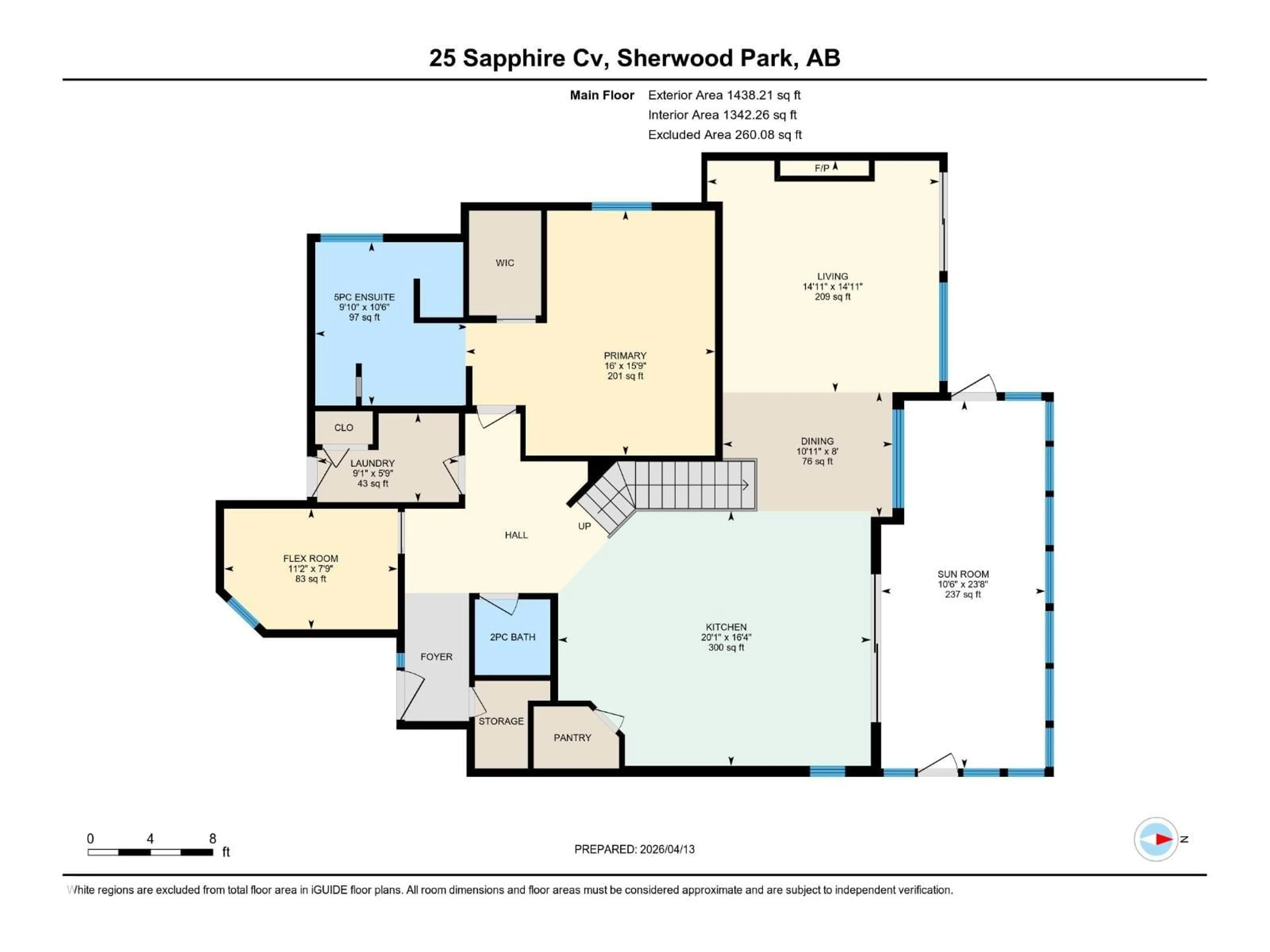 Floor plan for 25 SAPPHIRE CV, Sherwood Park Alberta T8H1Z8