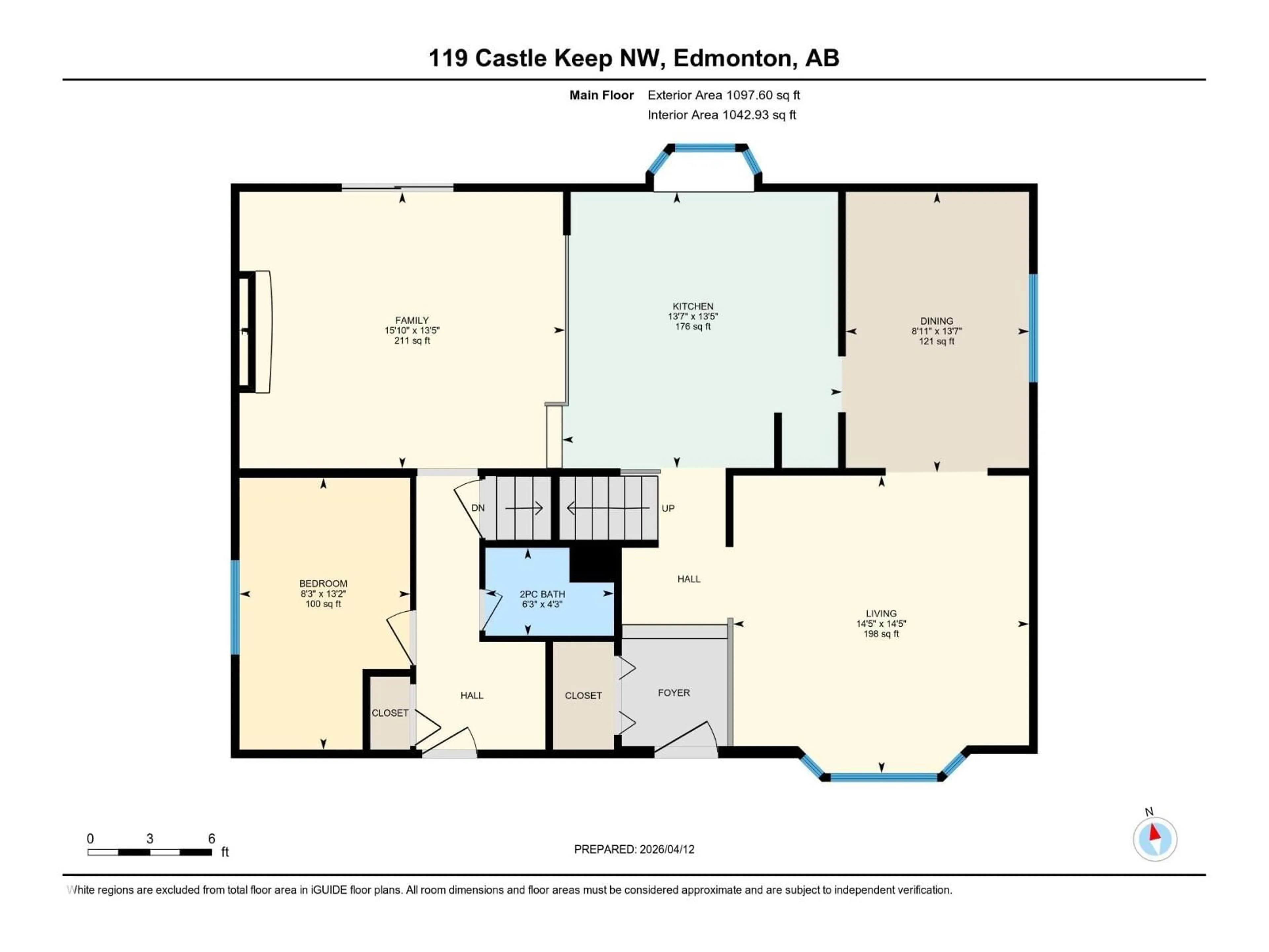 Floor plan for 119 CASTLE KEEP NW, Edmonton Alberta T5X5K6
