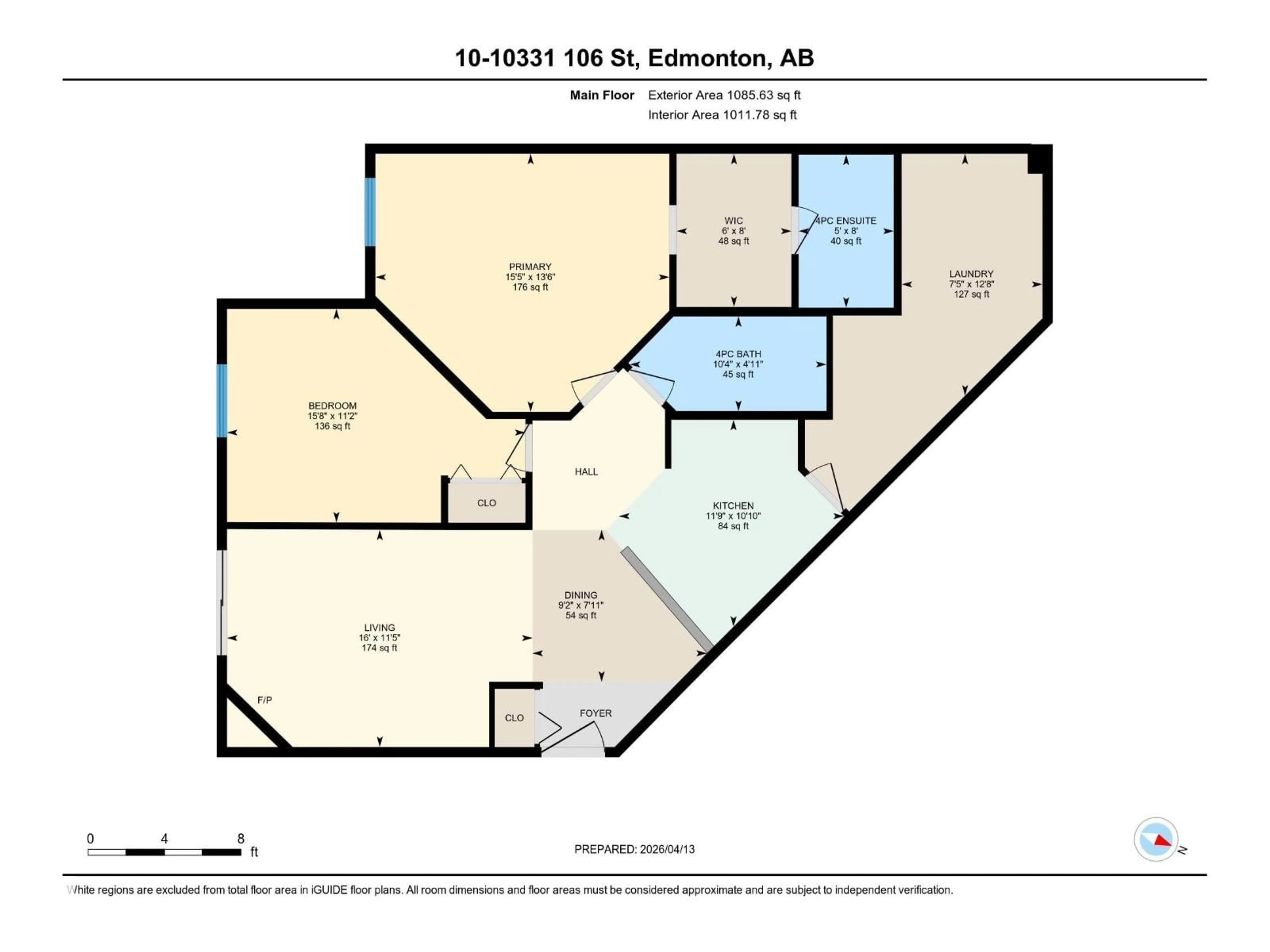 Floor plan for #10 - 10331 106 ST, Edmonton Alberta T5J0J2