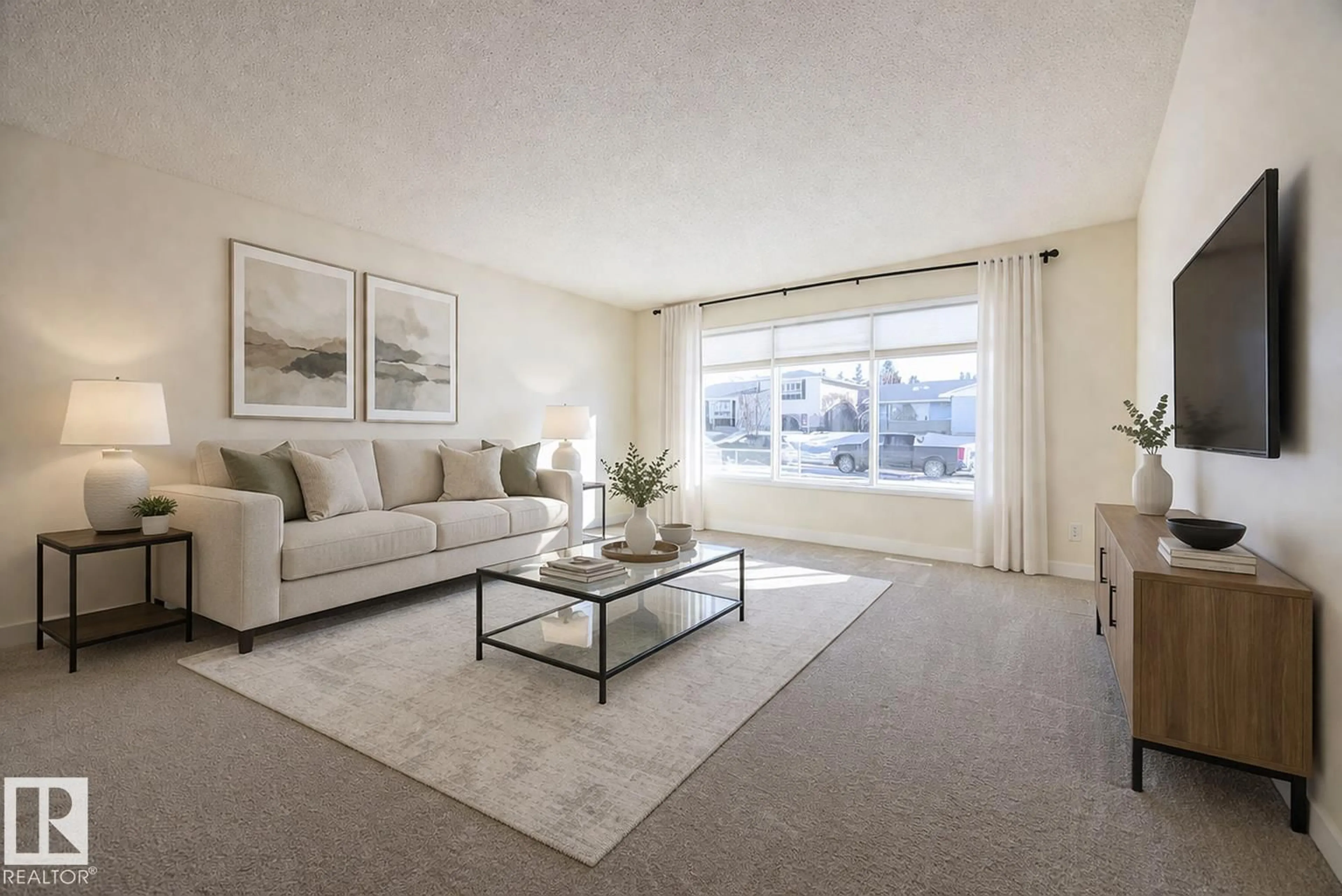 Living room with furniture, unknown for 14008 83 ST, Edmonton Alberta T5E2X7