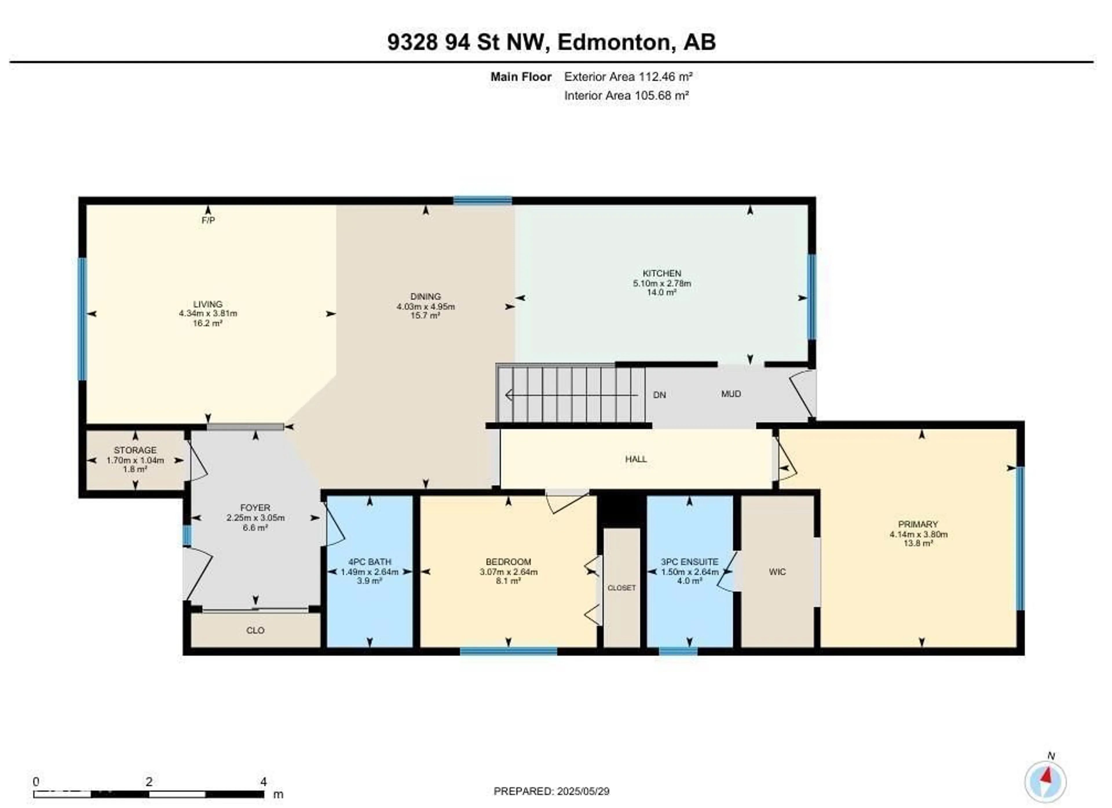 Floor plan for 9328 94 ST, Edmonton Alberta T6C3V7