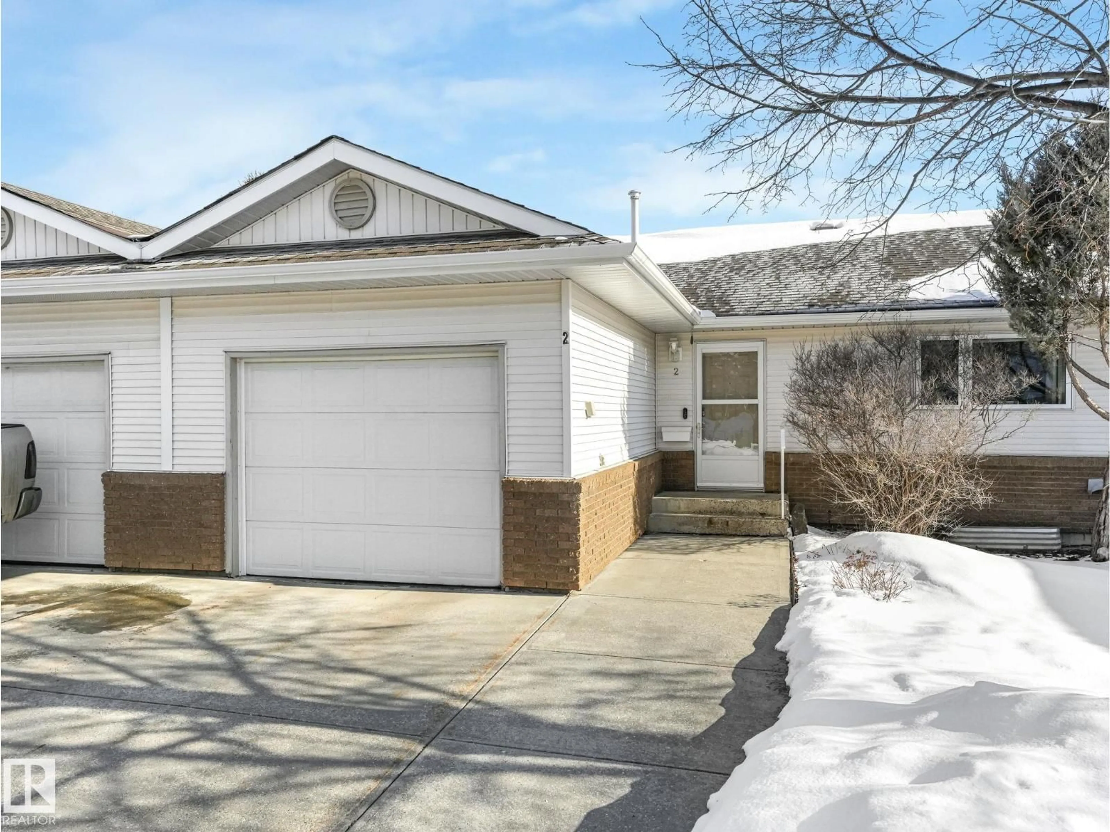 Home with vinyl exterior material, street for #2 - 160 KINGSWOOD BV, St. Albert Alberta T8N6Z6