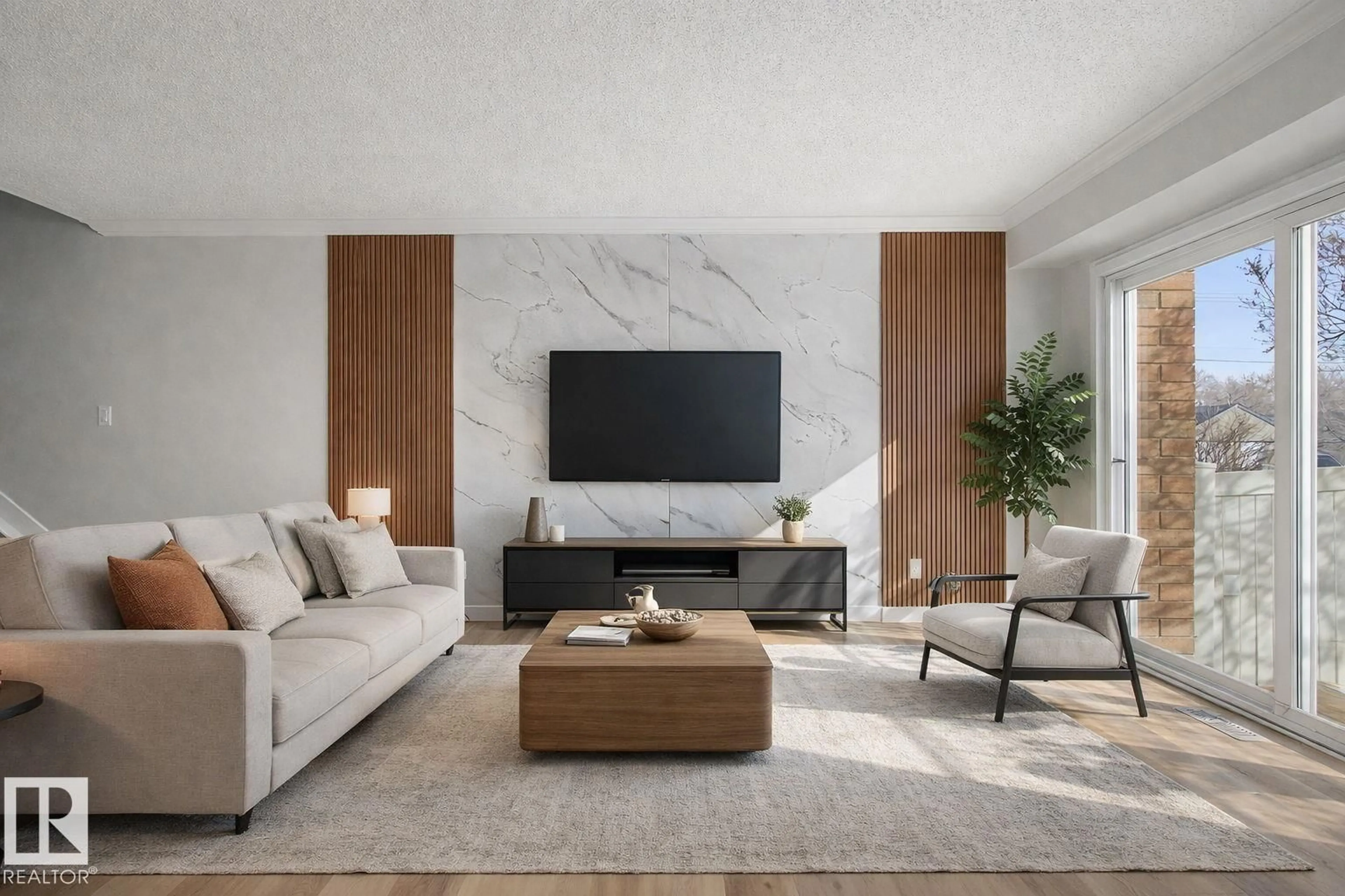 Living room with furniture, unknown for 186 CENTENNIAL CT, Edmonton Alberta T5P4H5