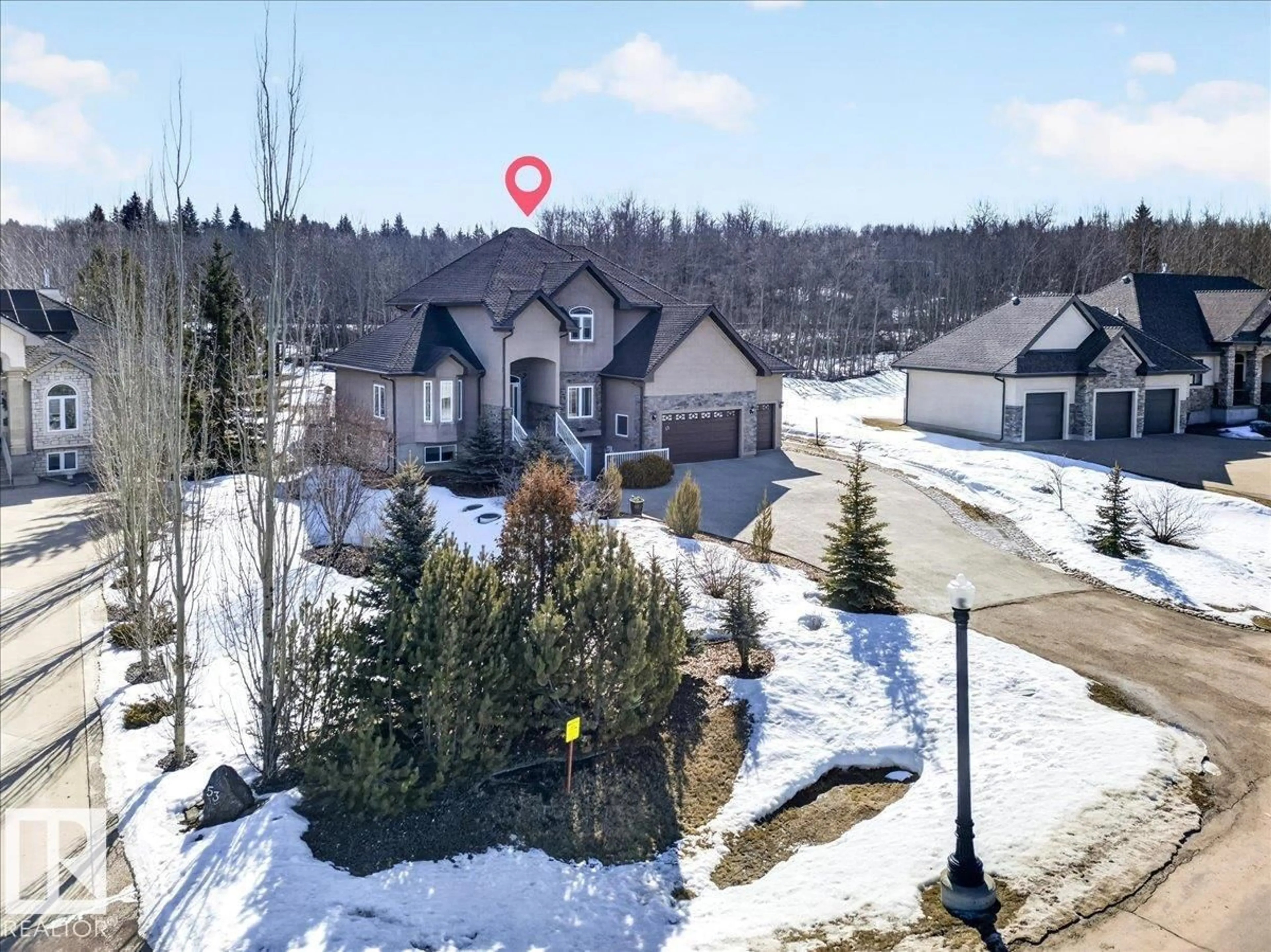 A pic from outside/outdoor area/front of a property/back of a property/a pic from drone, unknown for 55 24524 TWP ROAD 544, Rural Sturgeon County Alberta T8T0B3