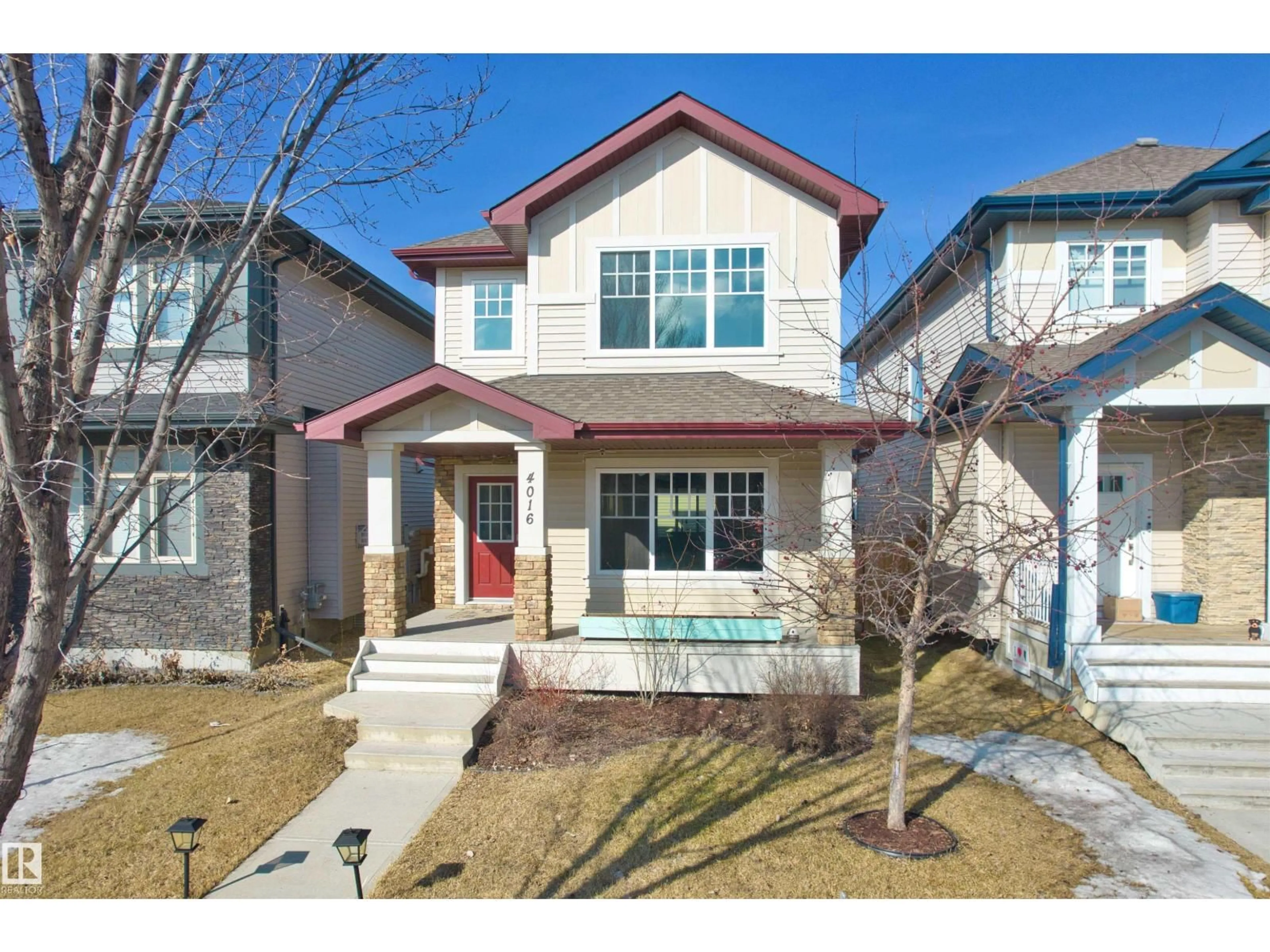 Home with brick exterior material, street for 4016 ALLAN CR, Edmonton Alberta T6W2K2