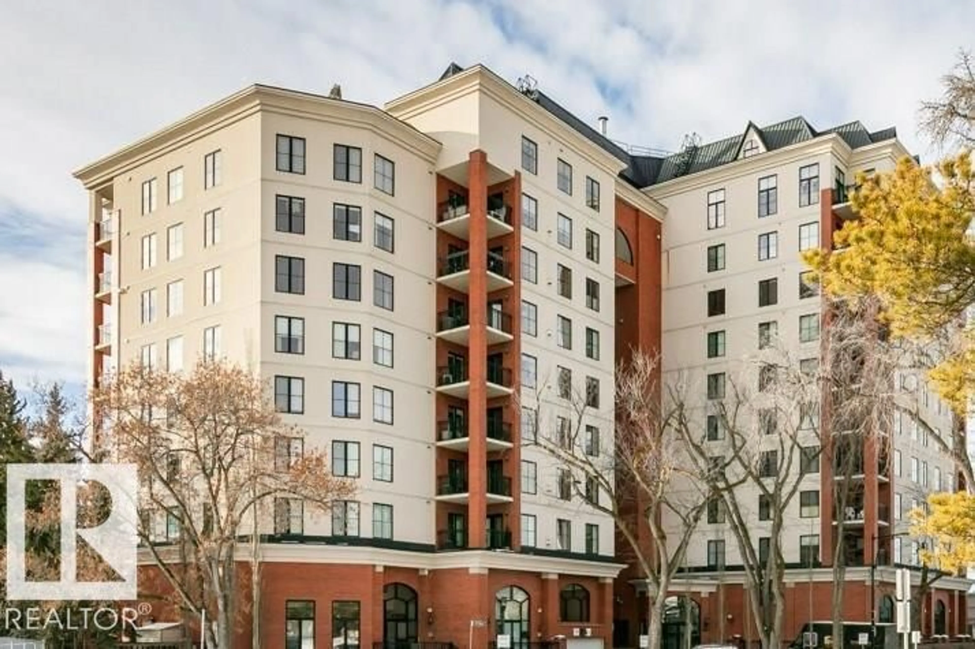 A pic from outside/outdoor area/front of a property/back of a property/a pic from drone, building for #504 - 10108 125 ST, Edmonton Alberta T5N4B6