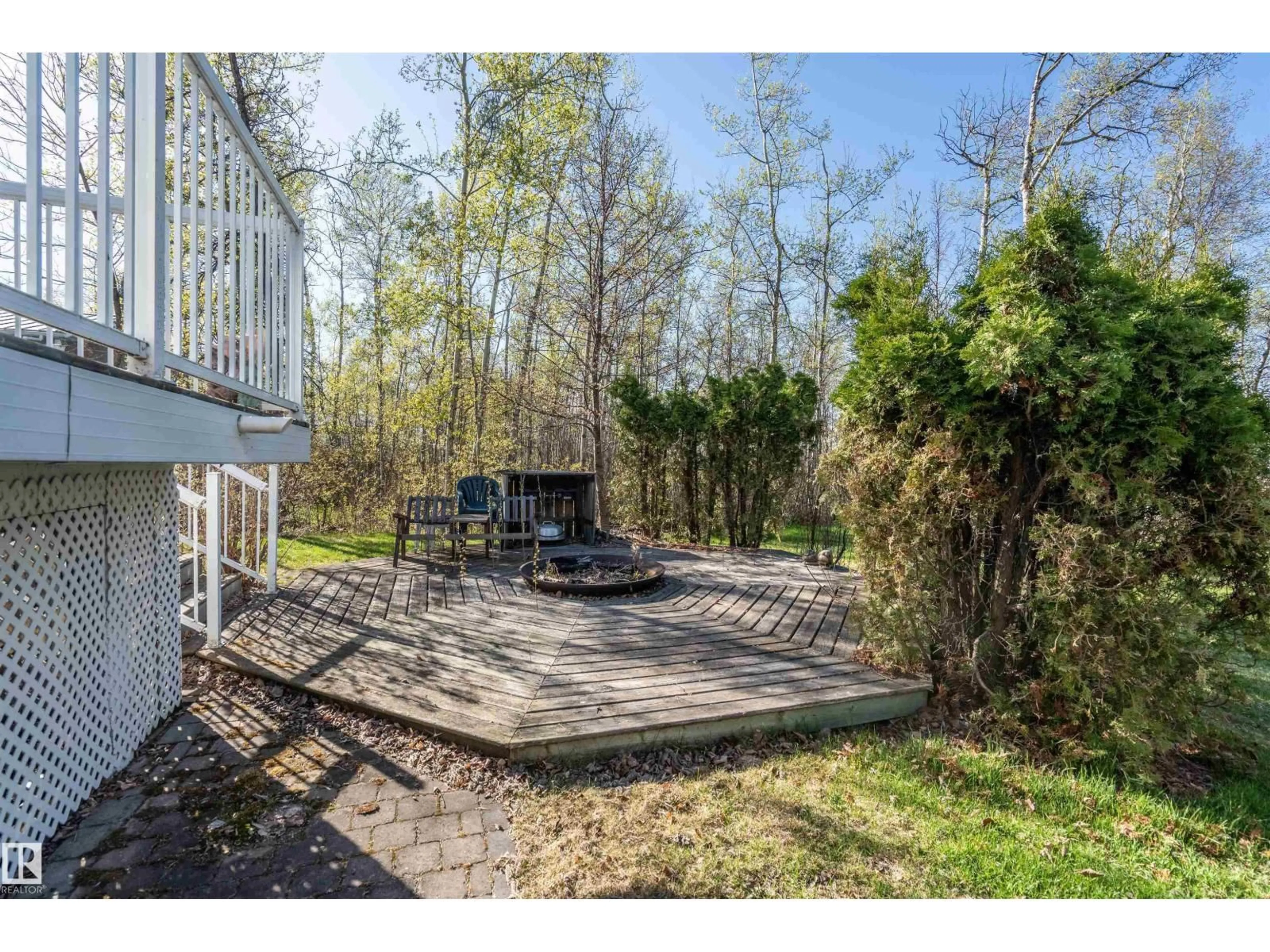Patio, forest/trees view for 36 - 45320 TWP RD 593 A, Rural Bonnyville M.D. Alberta T9N2J6