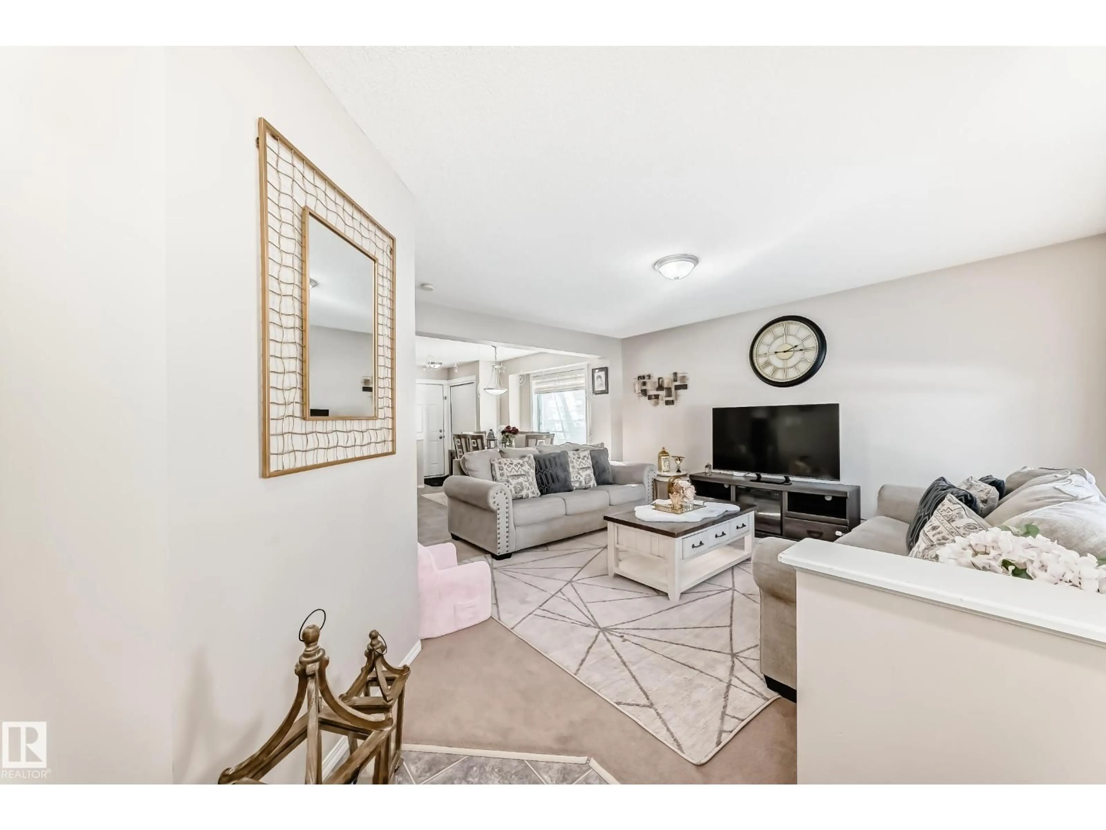 Living room with furniture, unknown for NW - 14043 151 AV, Edmonton Alberta T6V1T6