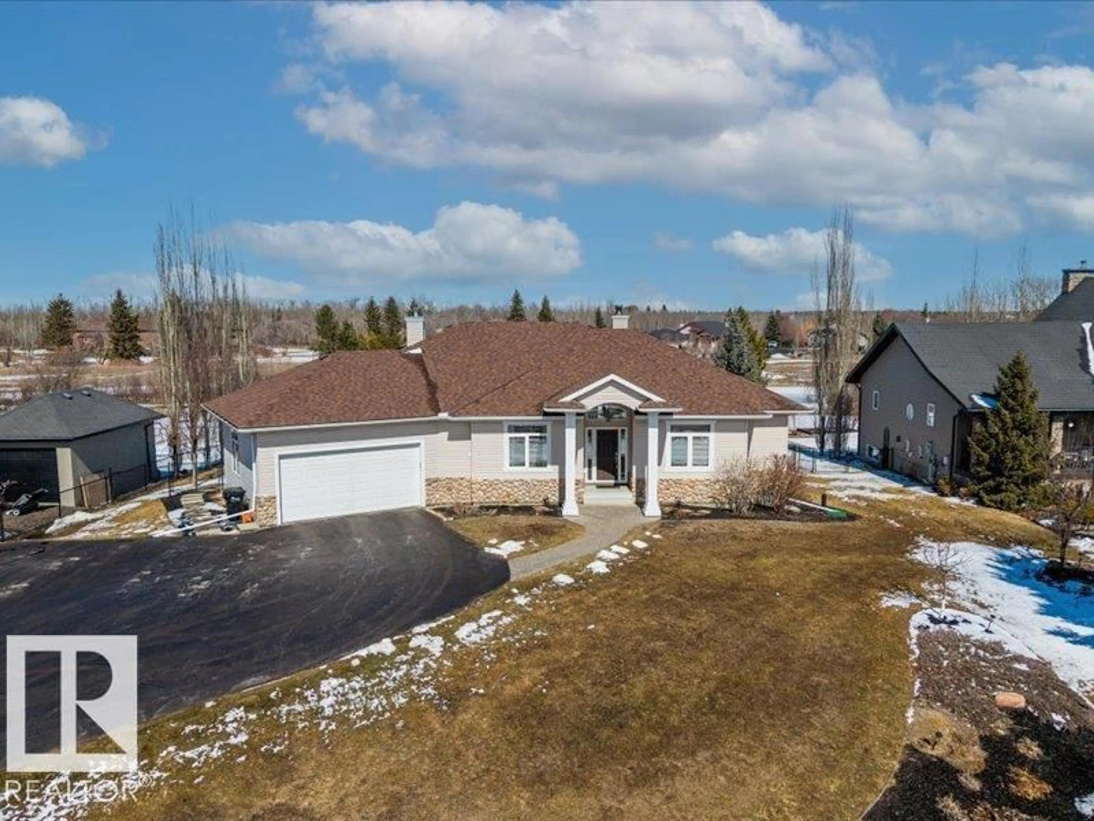 A pic from outside/outdoor area/front of a property/back of a property/a pic from drone, street for 53017 - 170 RGE ROAD 223, Rural Strathcona County Alberta T8E2M3