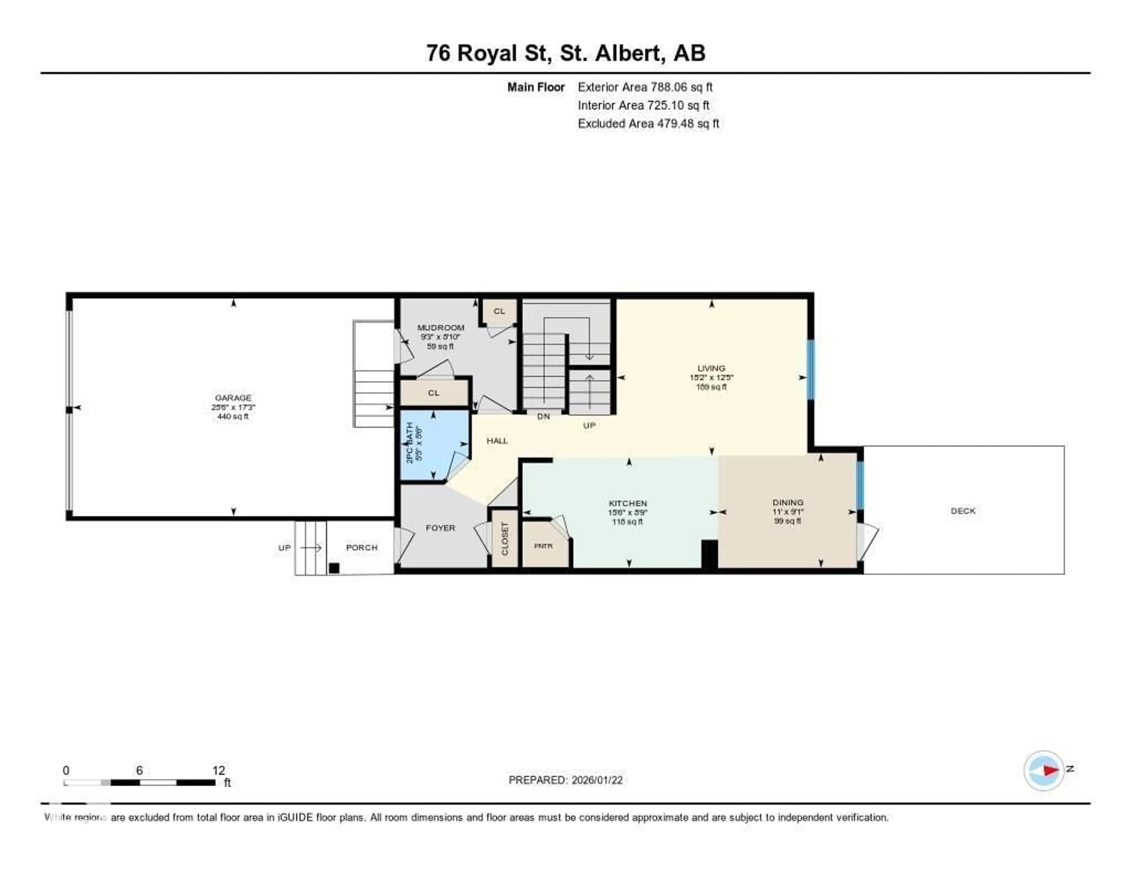 Floor plan for 76 ROYAL ST, St. Albert Alberta T8N7X4