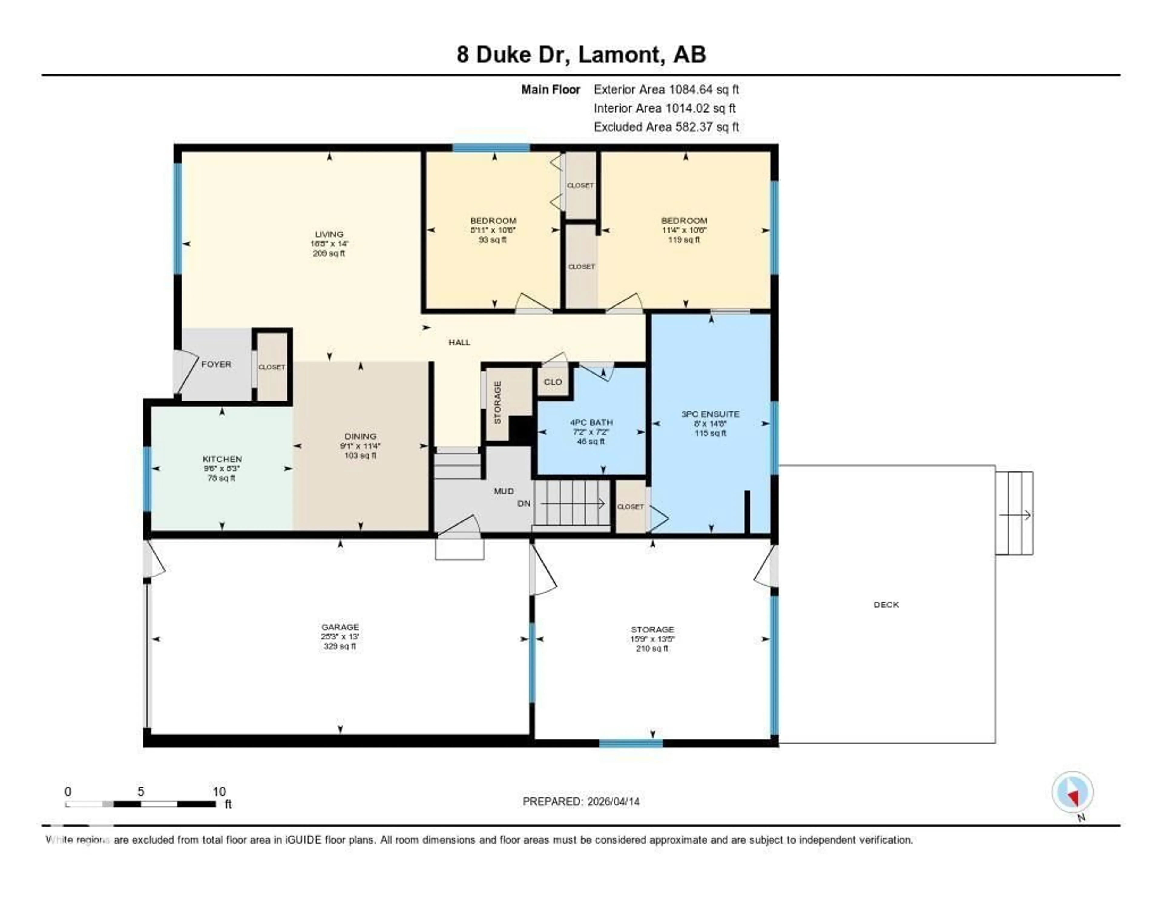 Floor plan for 8 DUKE DR, Lamont Alberta T0B2R0