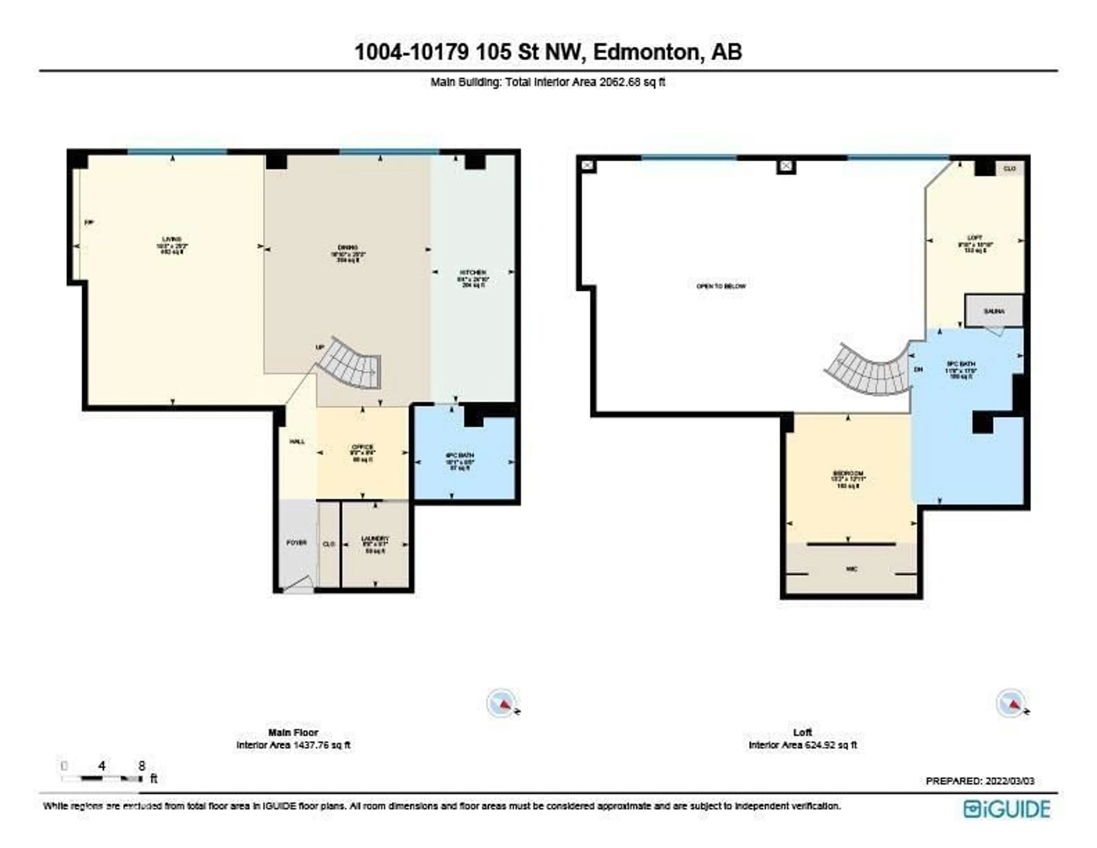 Floor plan for 1004 105 ST NW, Edmonton Alberta T5J3N1