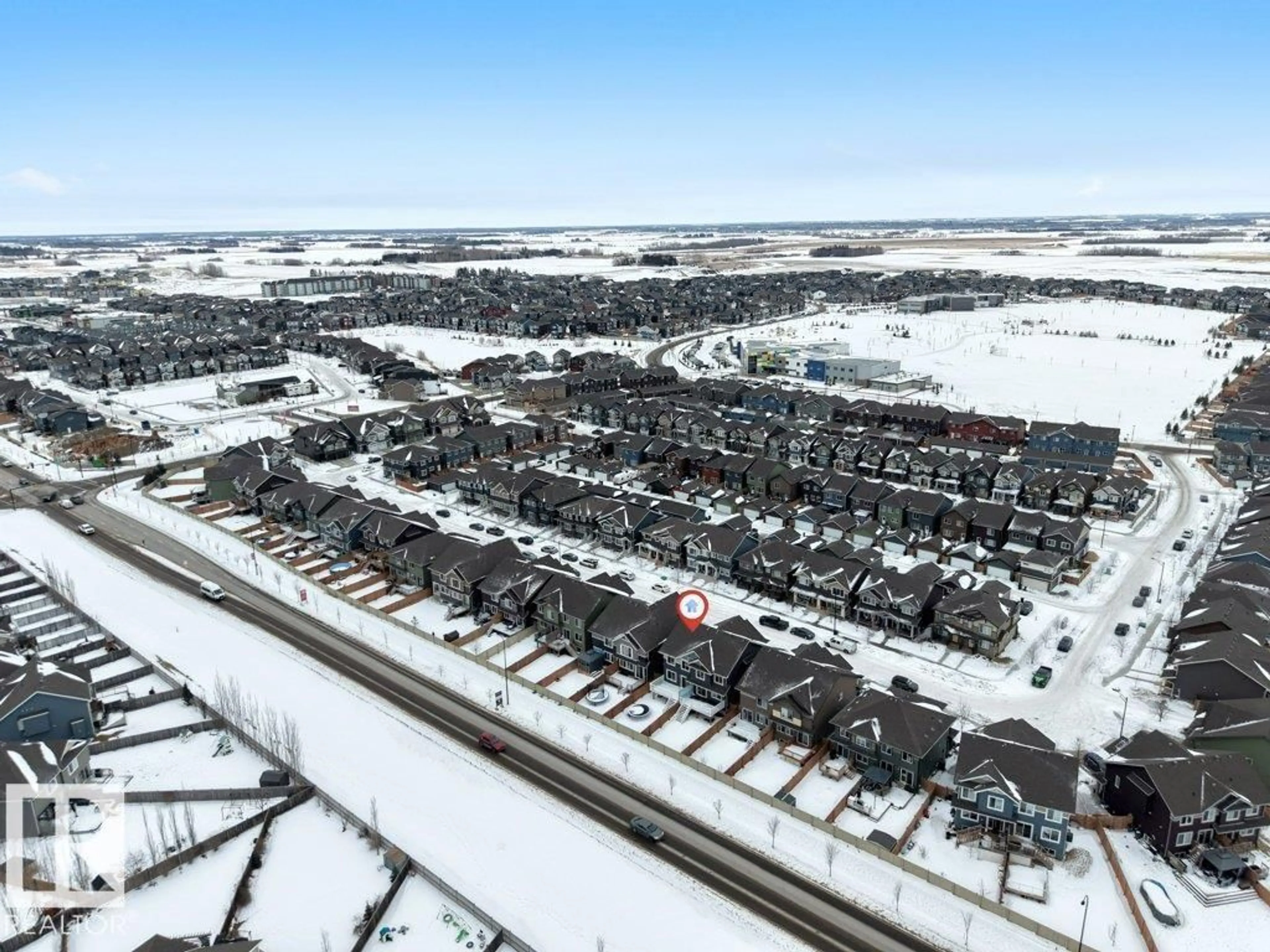 A pic from outside/outdoor area/front of a property/back of a property/a pic from drone, street for 2777 CHOKECHERRY PL, Edmonton Alberta T6X2J9