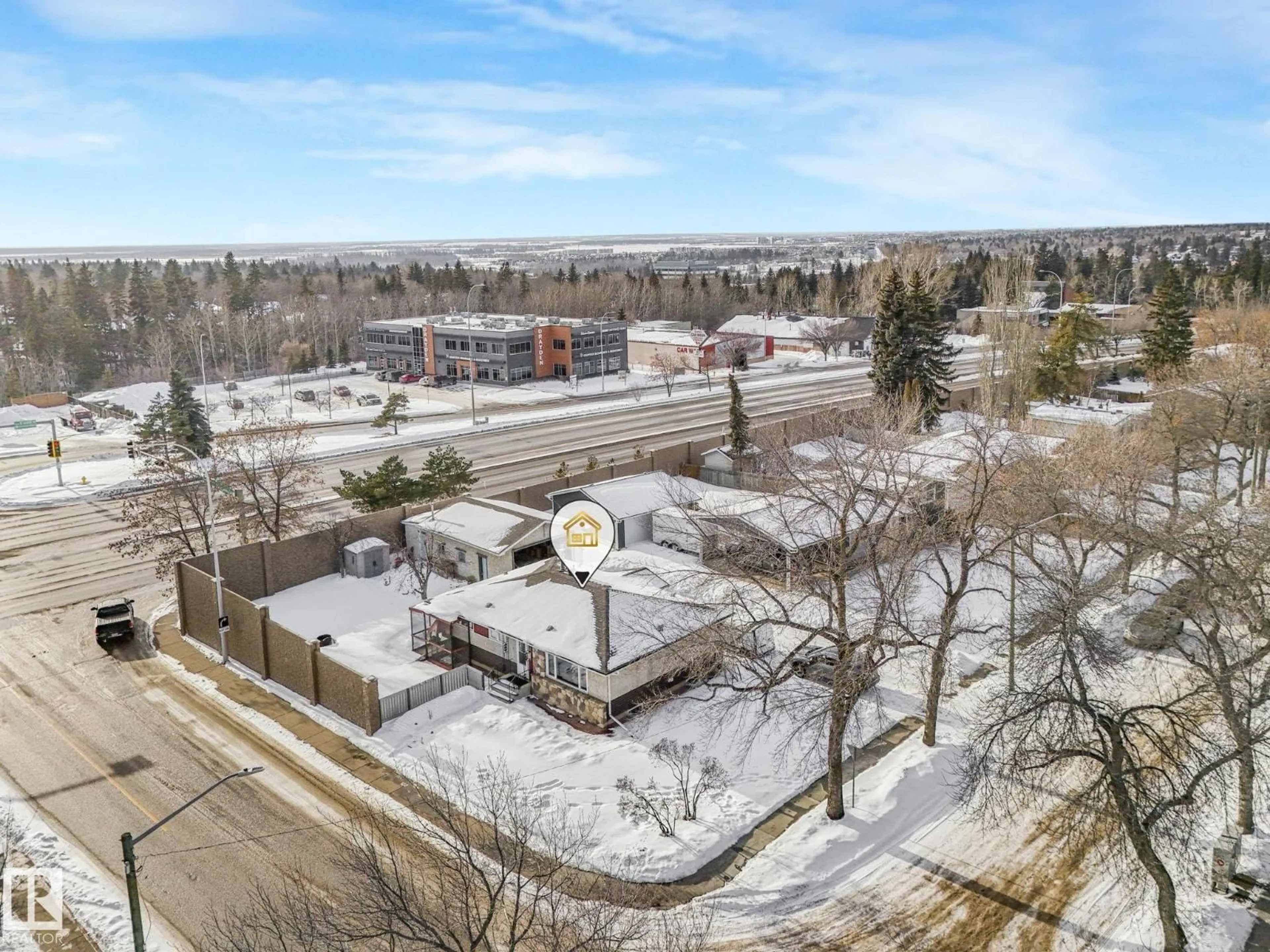 A pic from outside/outdoor area/front of a property/back of a property/a pic from drone, street for 2 SCARBORO PL, St. Albert Alberta T8N0H8