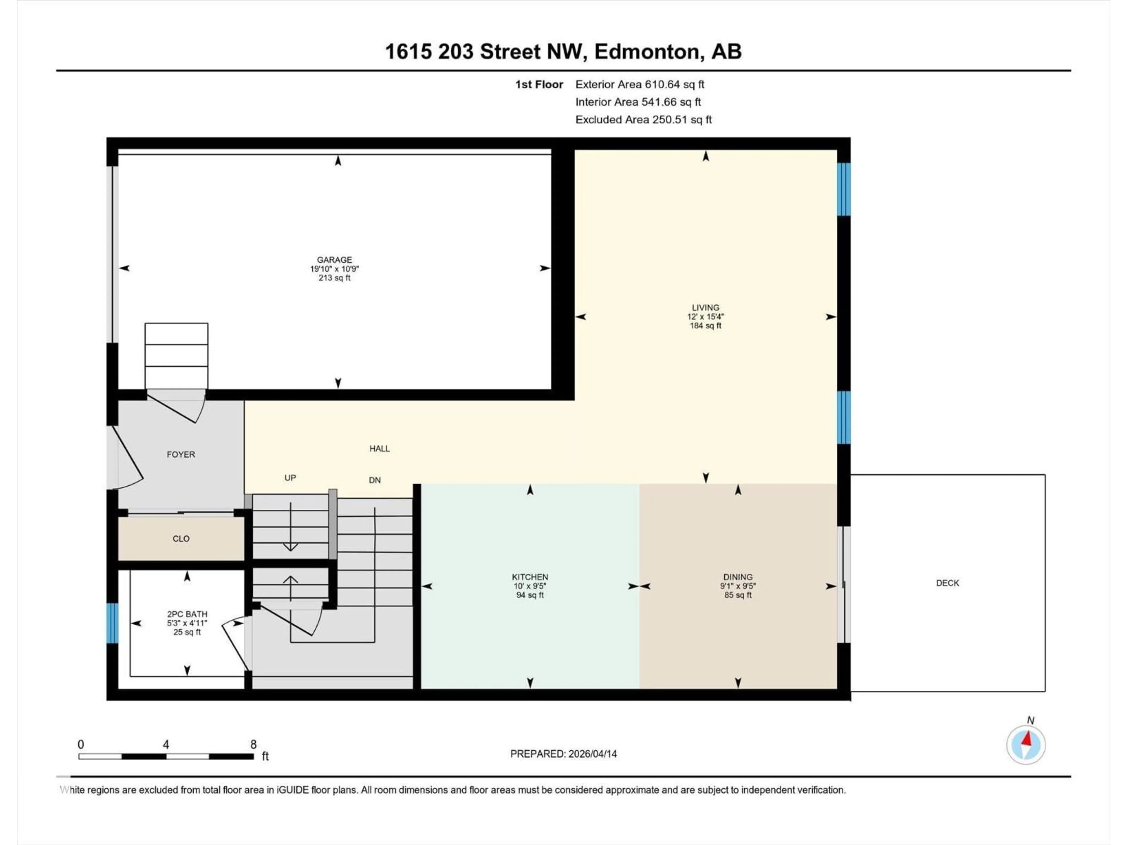Floor plan for NW - 1615 203 ST, Edmonton Alberta T6M1K8