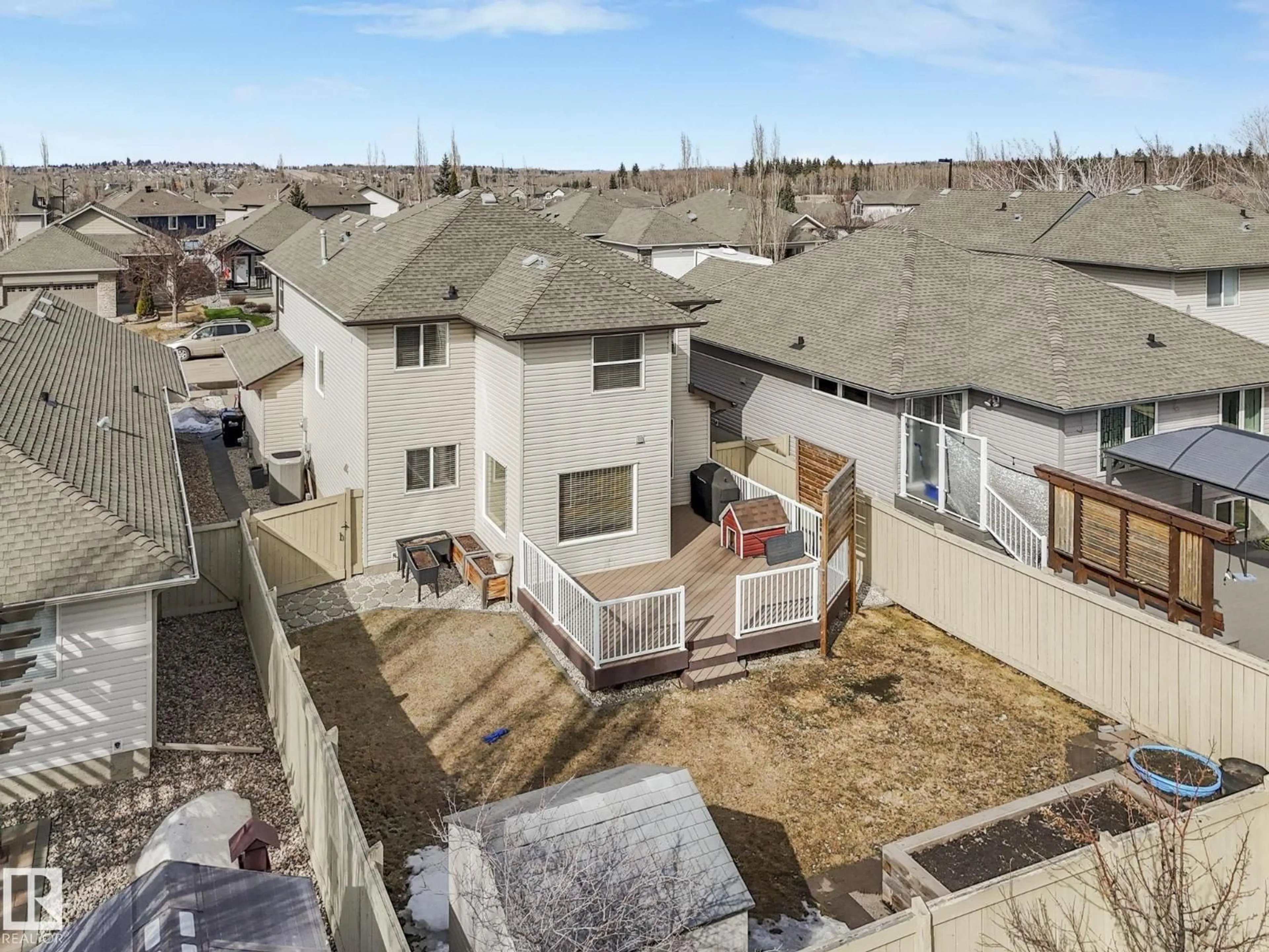 A pic from outside/outdoor area/front of a property/back of a property/a pic from drone, mountain view for 25 RIDGEBROOK WY, Sherwood Park Alberta T8A6M2