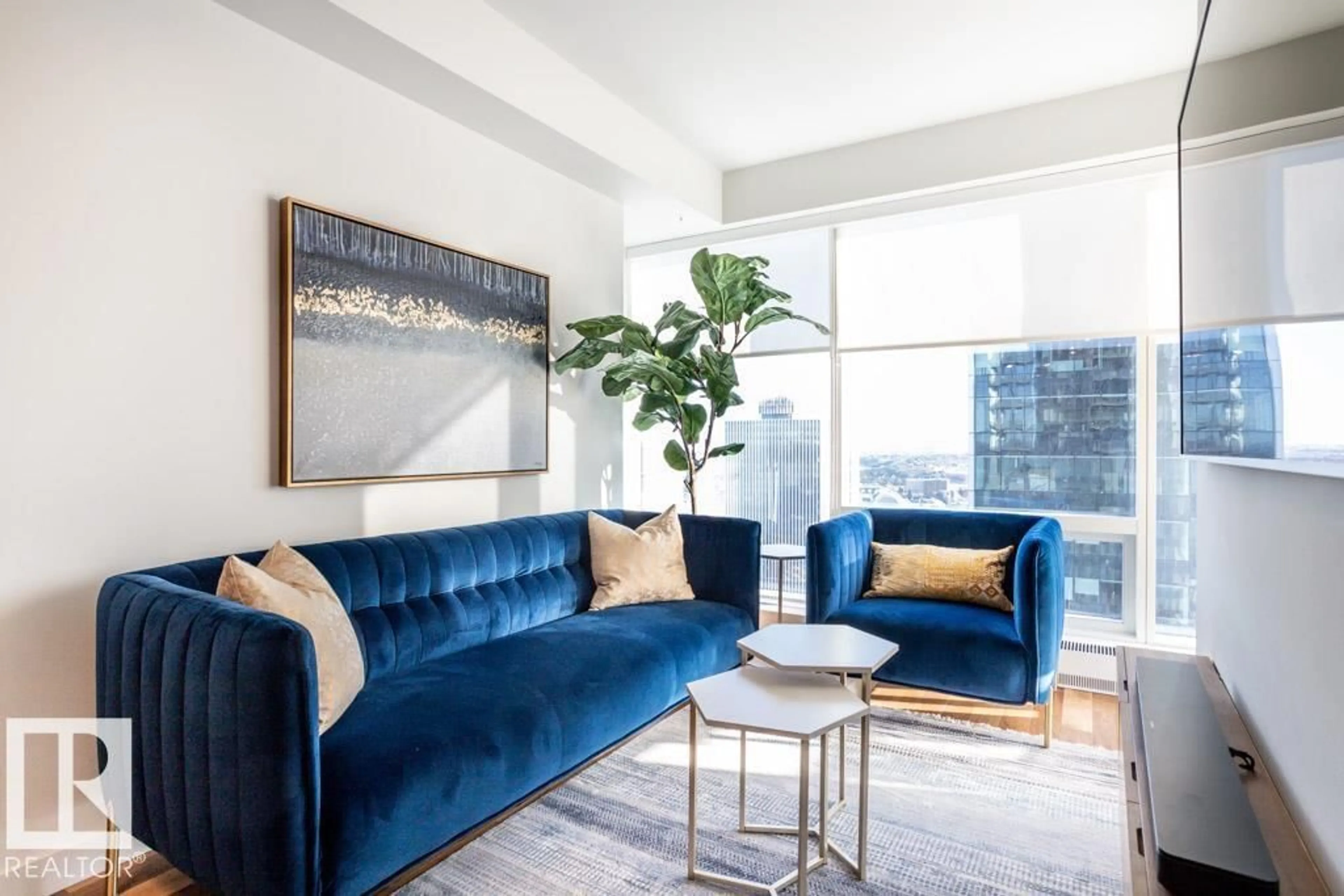 Living room with furniture, unknown for 10360 - 2506 102 ST, Edmonton Alberta T5J4Y8