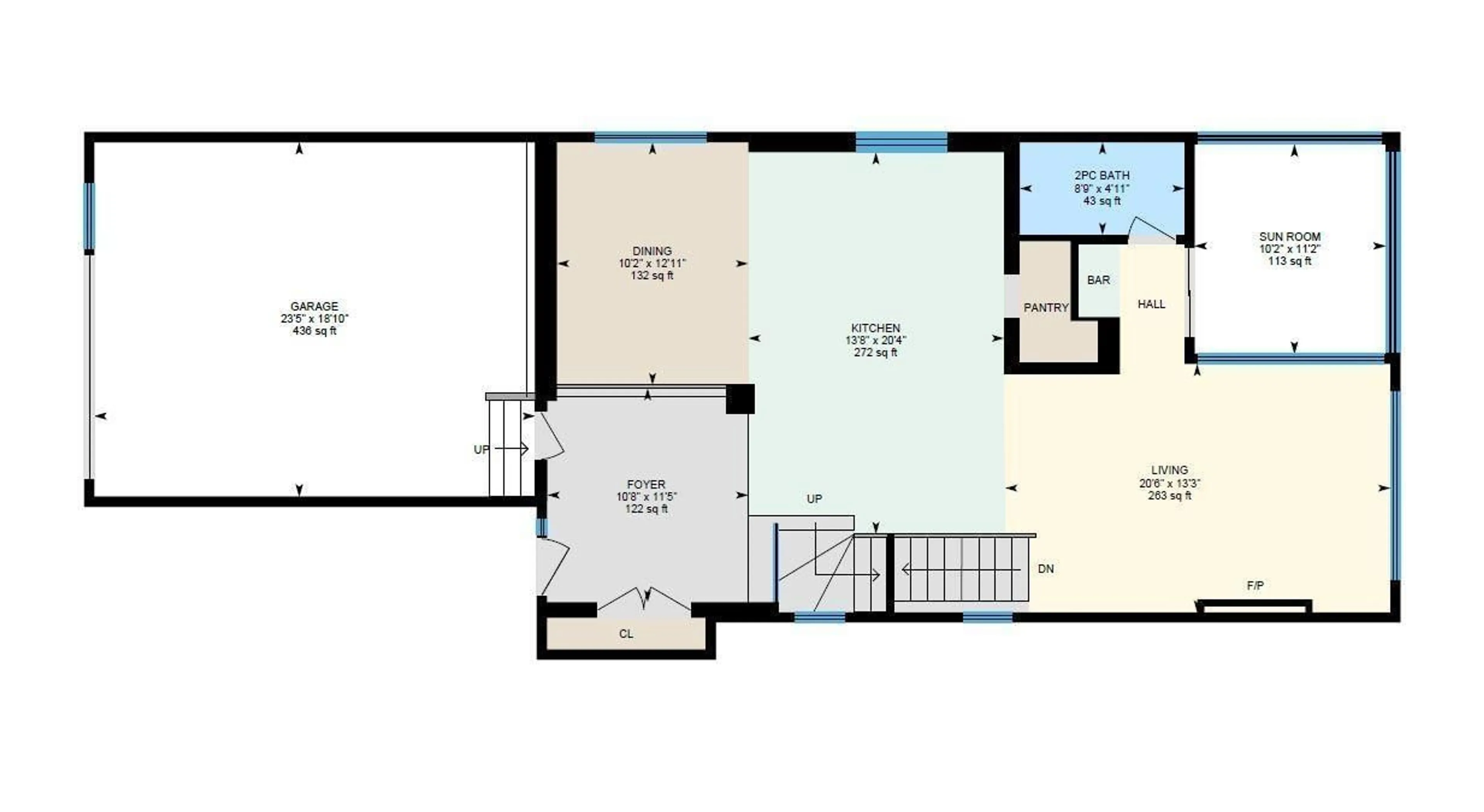 Floor plan for SW - 15807 30 AV, Edmonton Alberta T6W4X3