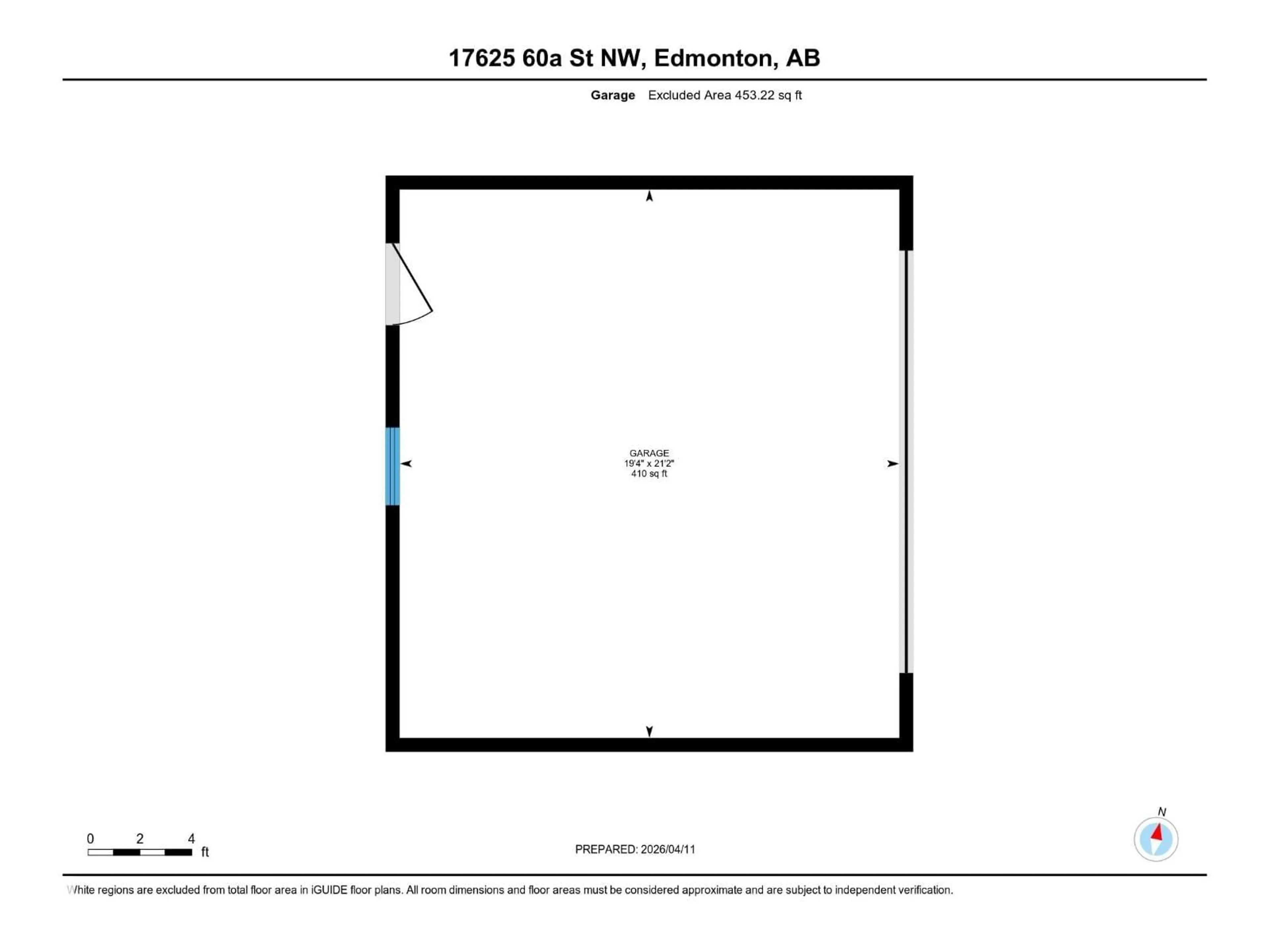 Floor plan for 17625 60A ST, Edmonton Alberta T5Y0V1