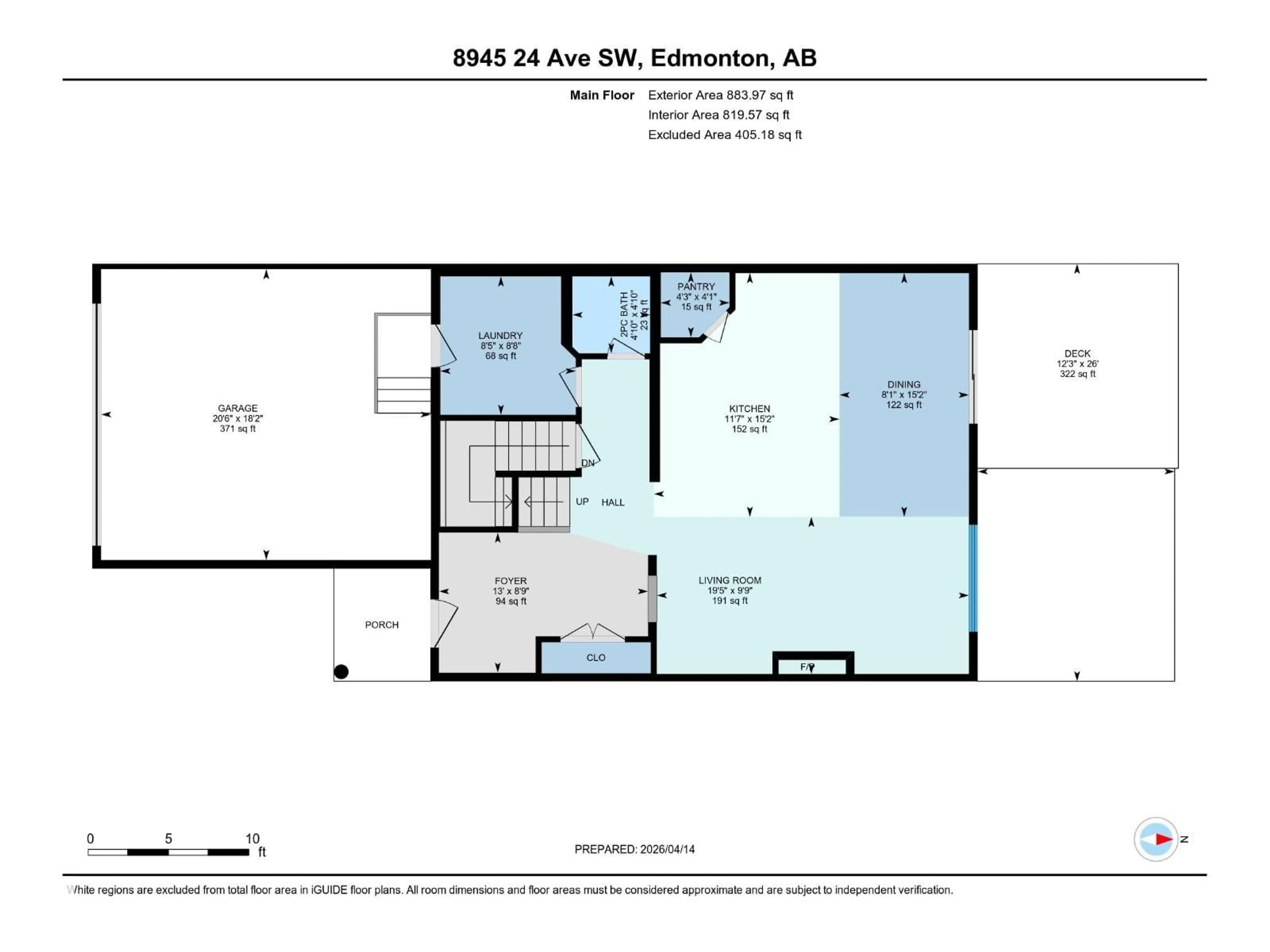 Floor plan for SW - 8945 24 AV, Edmonton Alberta T6X2C2