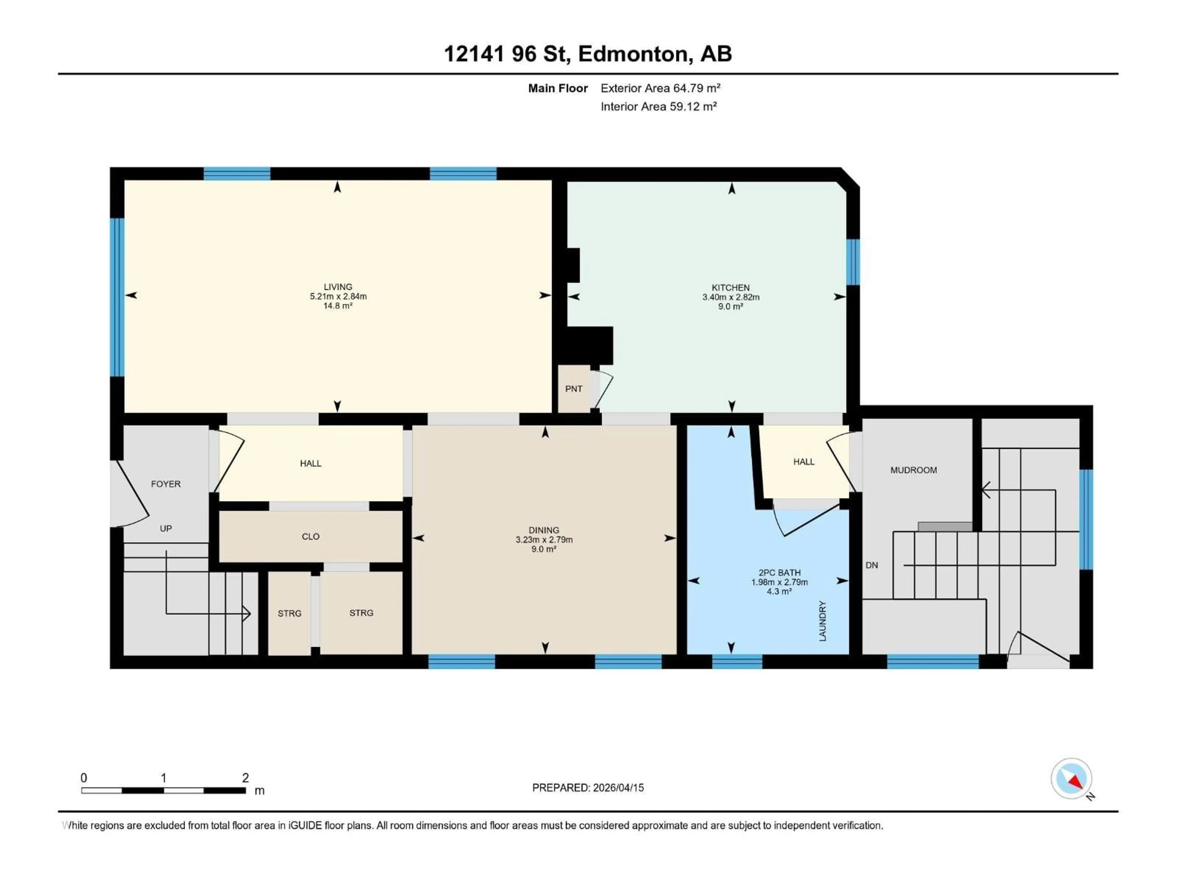 Floor plan for NW - 12141 96 ST, Edmonton Alberta T5G1V9