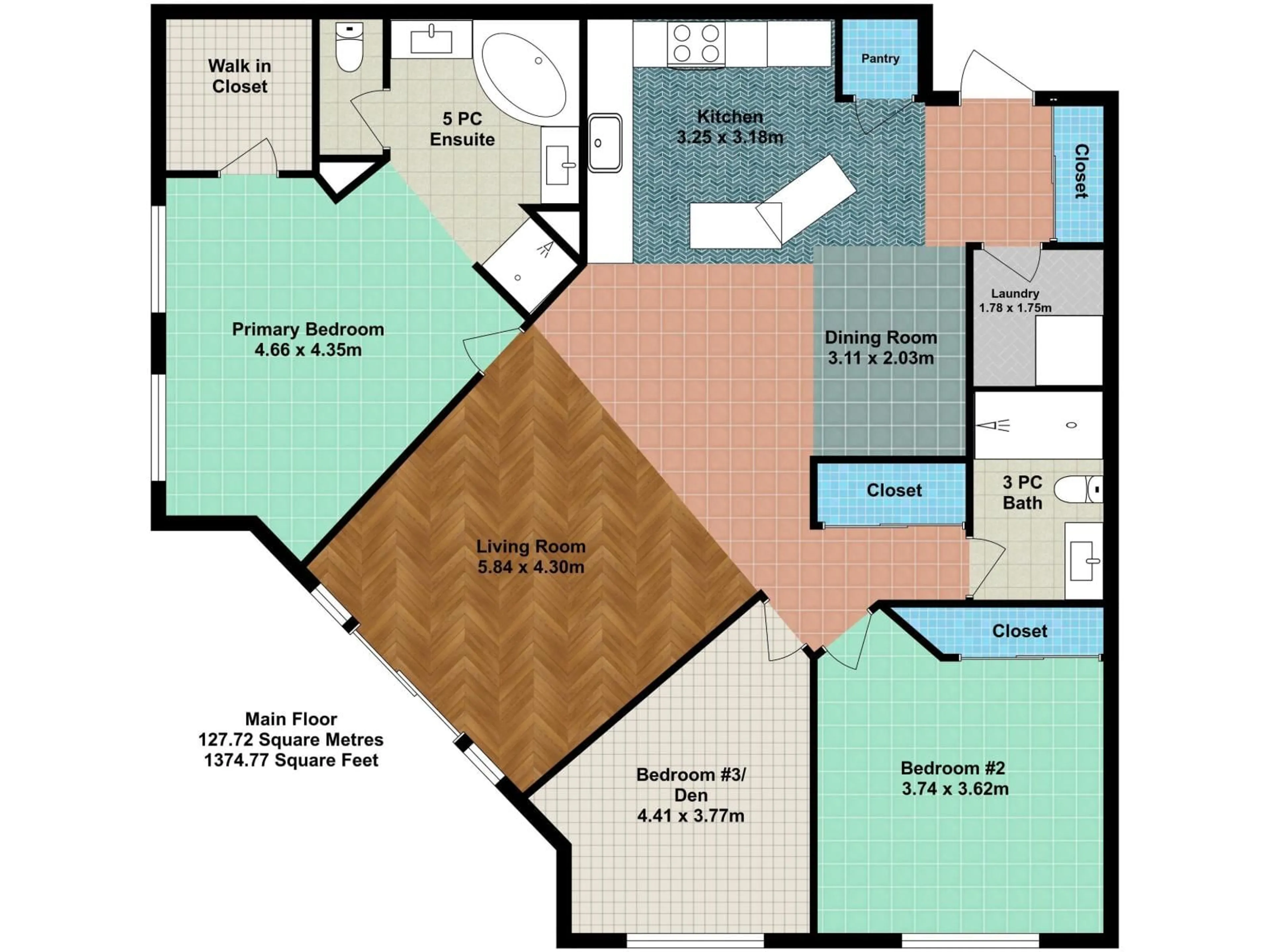 Floor plan for #105 - 8912 156 ST, Edmonton Alberta T5R5Z2