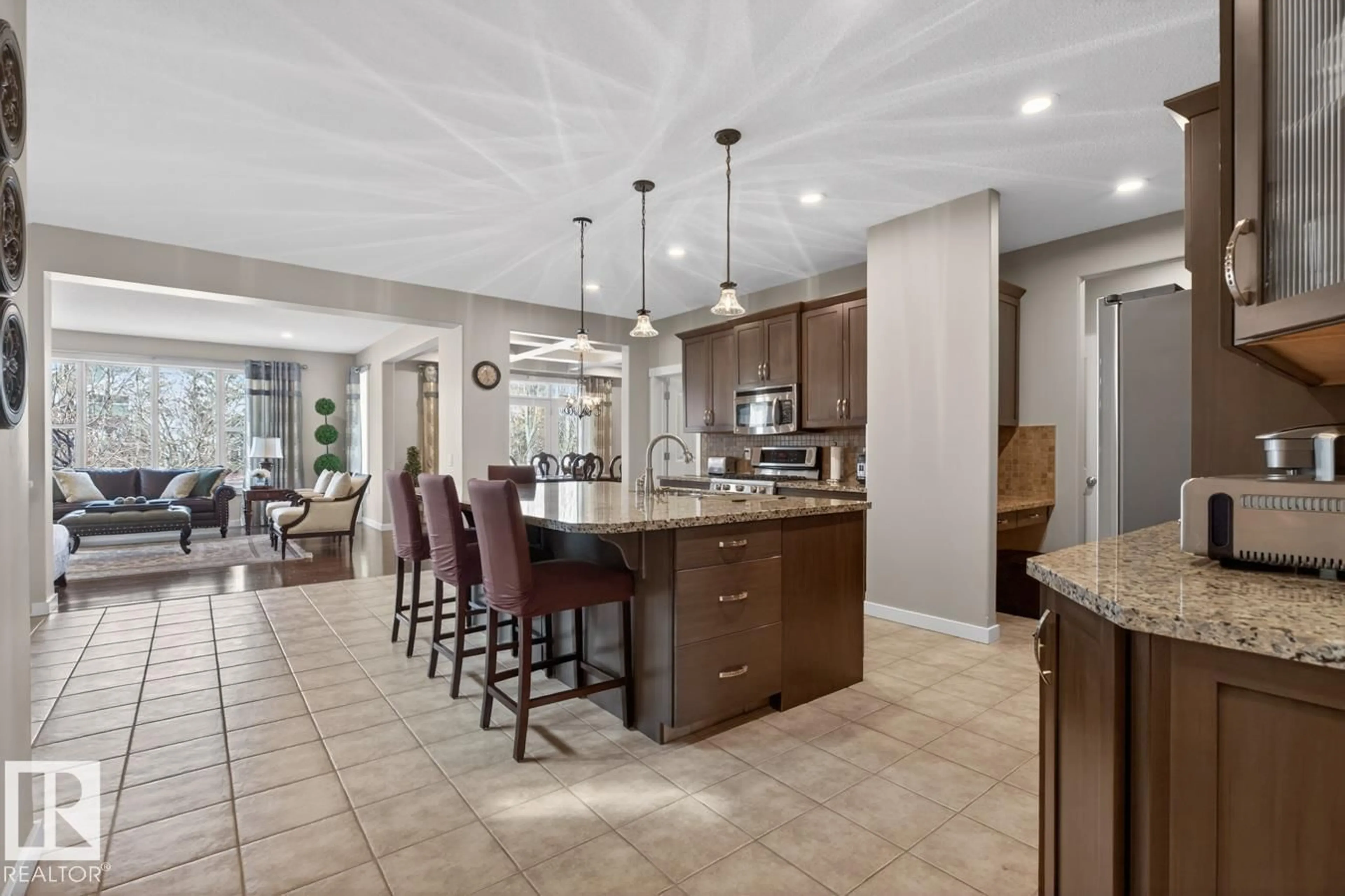 Open concept kitchen, ceramic/tile floor for 2031 CHRISTOPHER CL, Sherwood Park Alberta T8H0L7