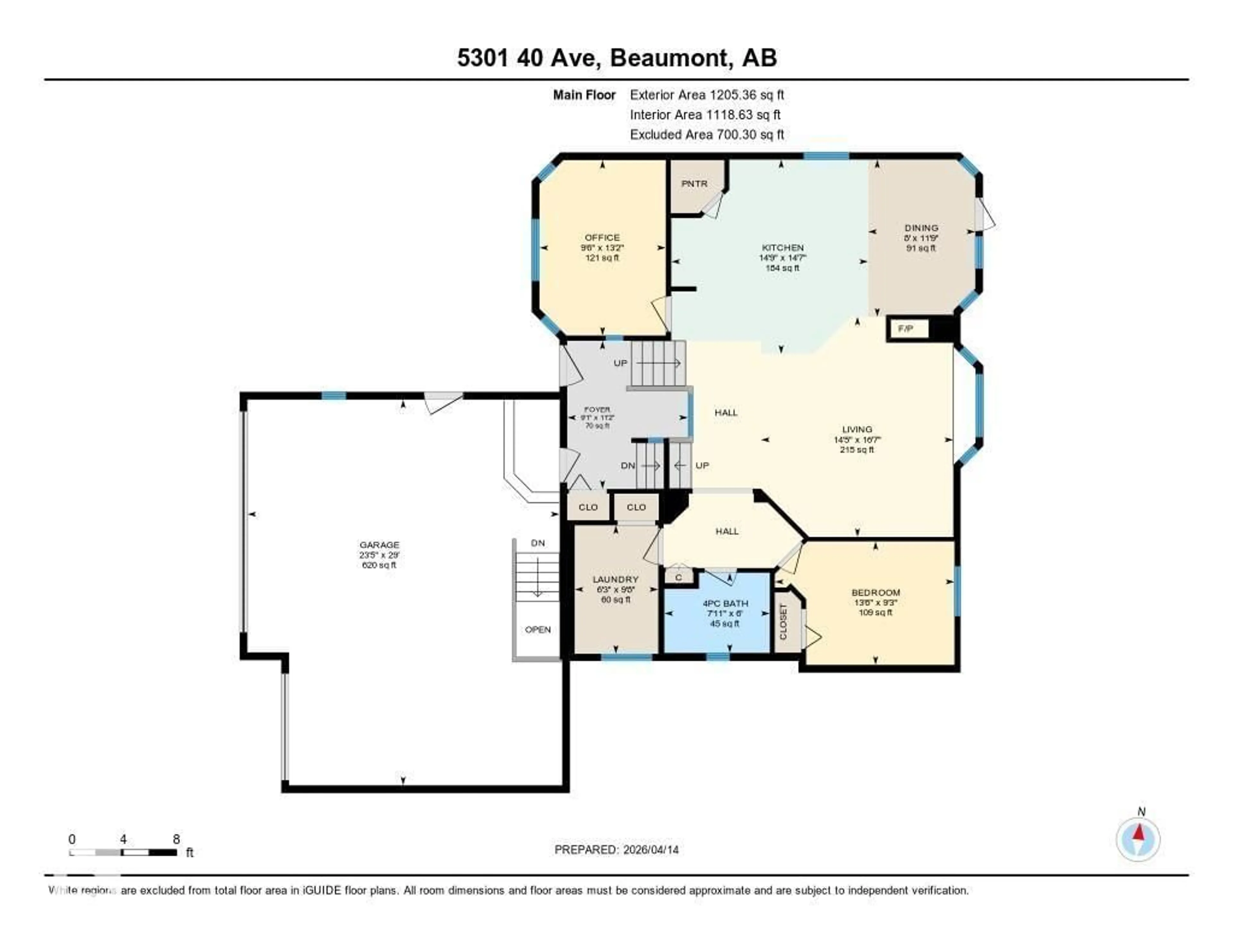 Floor plan for 5301 40 AV, Beaumont Alberta T4X1N4