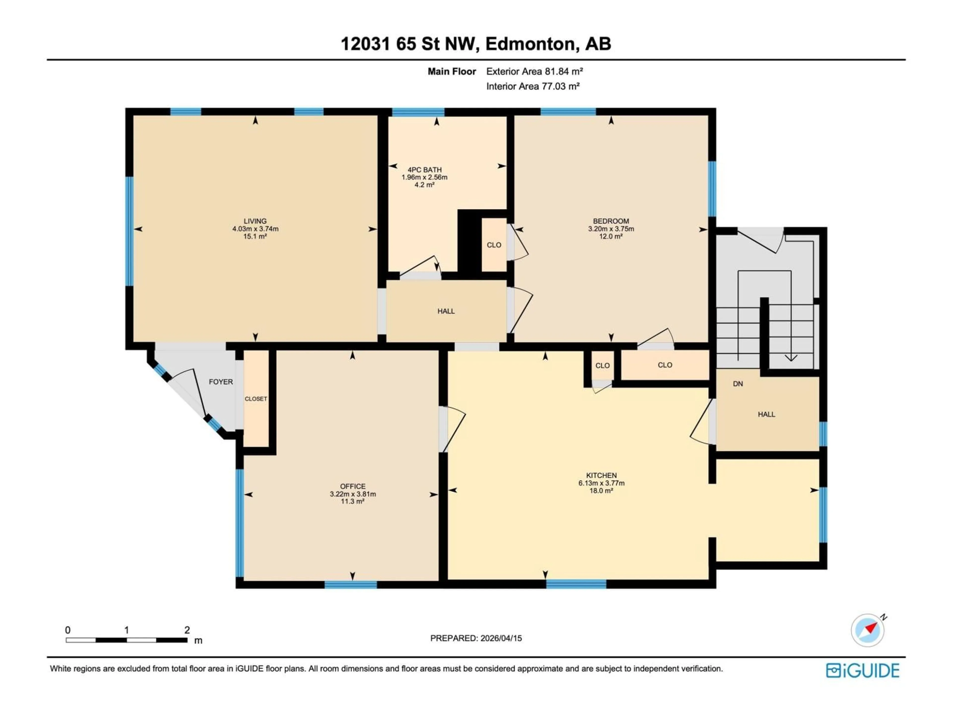 Floor plan for NW - 12031 65 ST, Edmonton Alberta T5W4L6