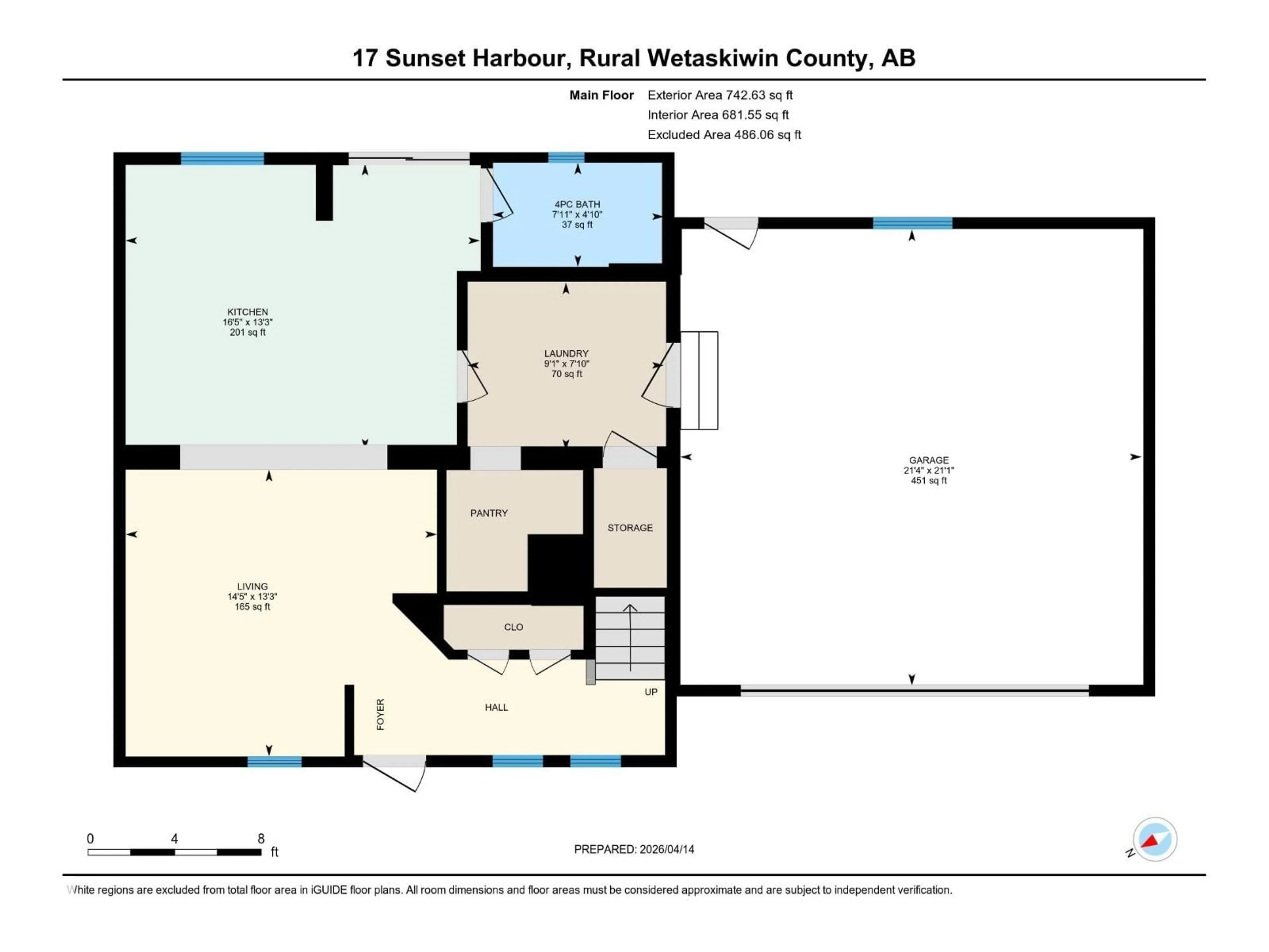 Floor plan for 17 SUNSET HARBOUR, Rural Wetaskiwin County Alberta T0C2V0