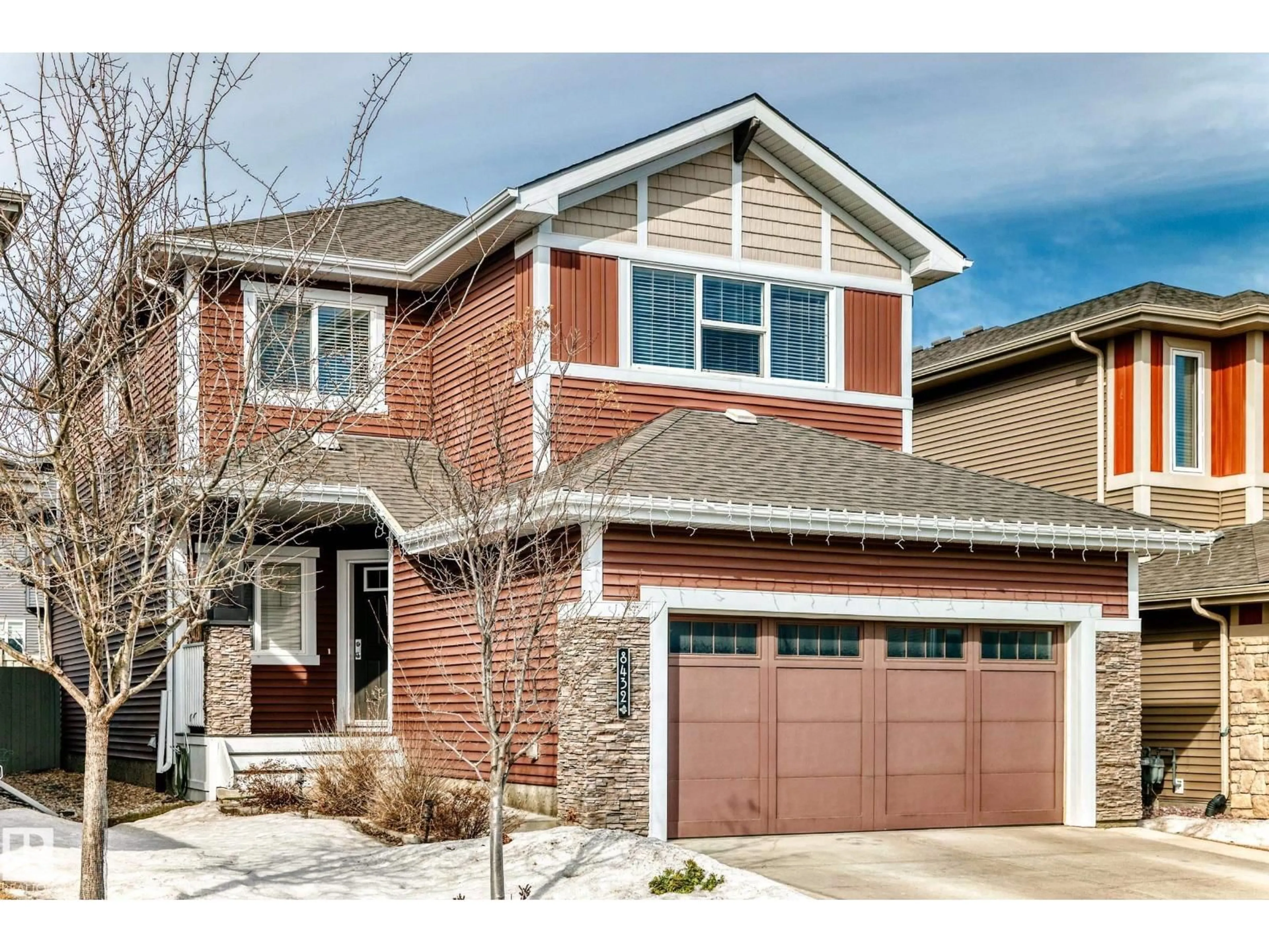 Home with brick exterior material, street for 8432 219 ST, Edmonton Alberta T5T7E1
