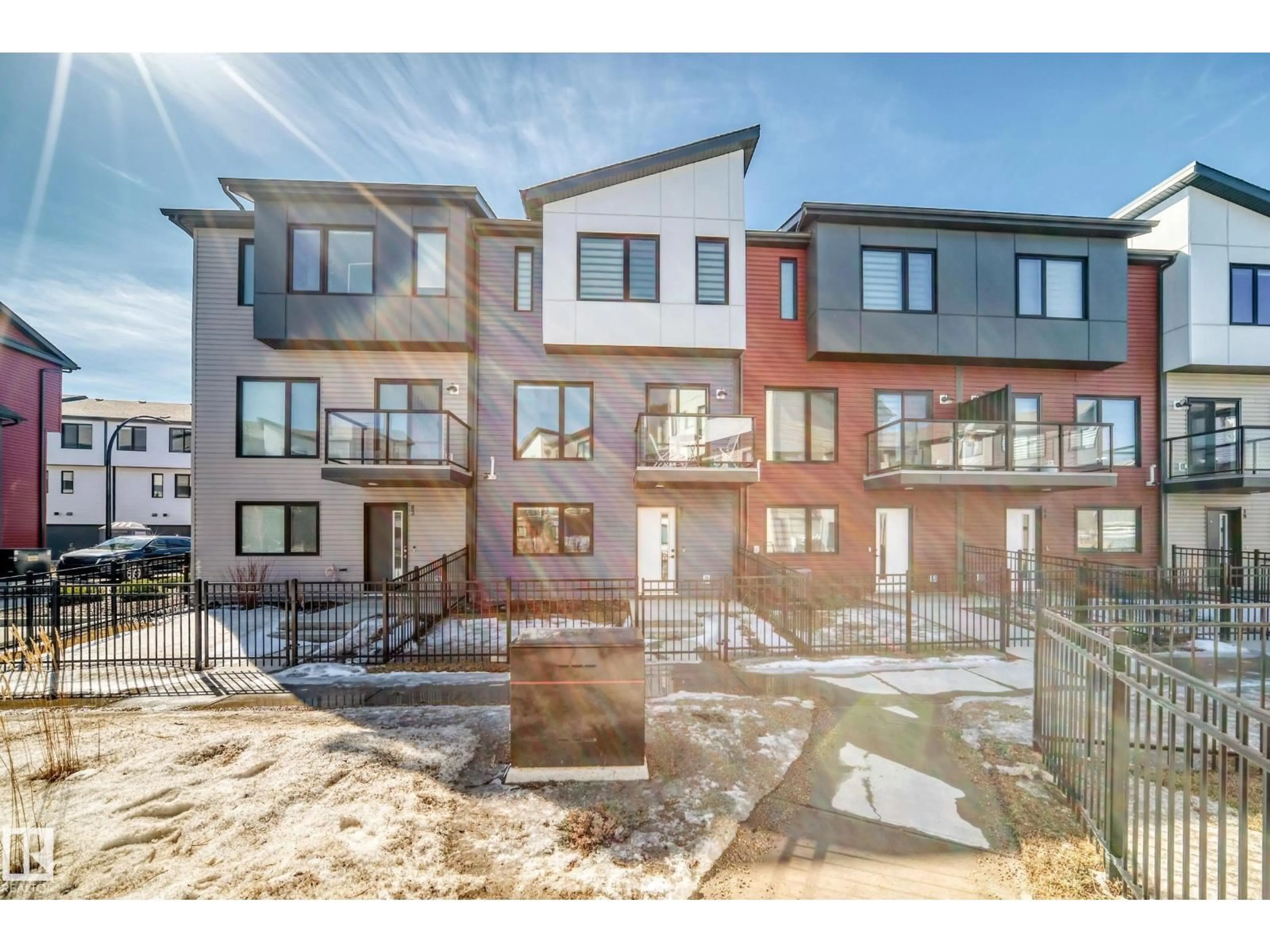 A pic from outside/outdoor area/front of a property/back of a property/a pic from drone, street for SW - 82 11910 35 AV, Edmonton Alberta T6W4Z8