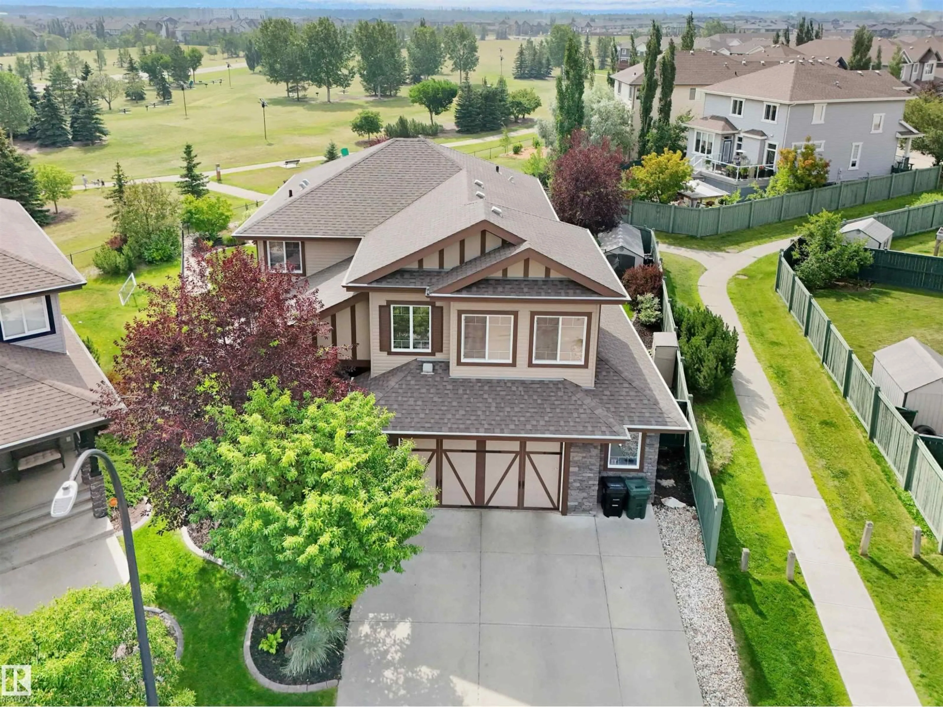 A pic from outside/outdoor area/front of a property/back of a property/a pic from drone, street for 12 VERONA CR, Spruce Grove Alberta T7X0J7