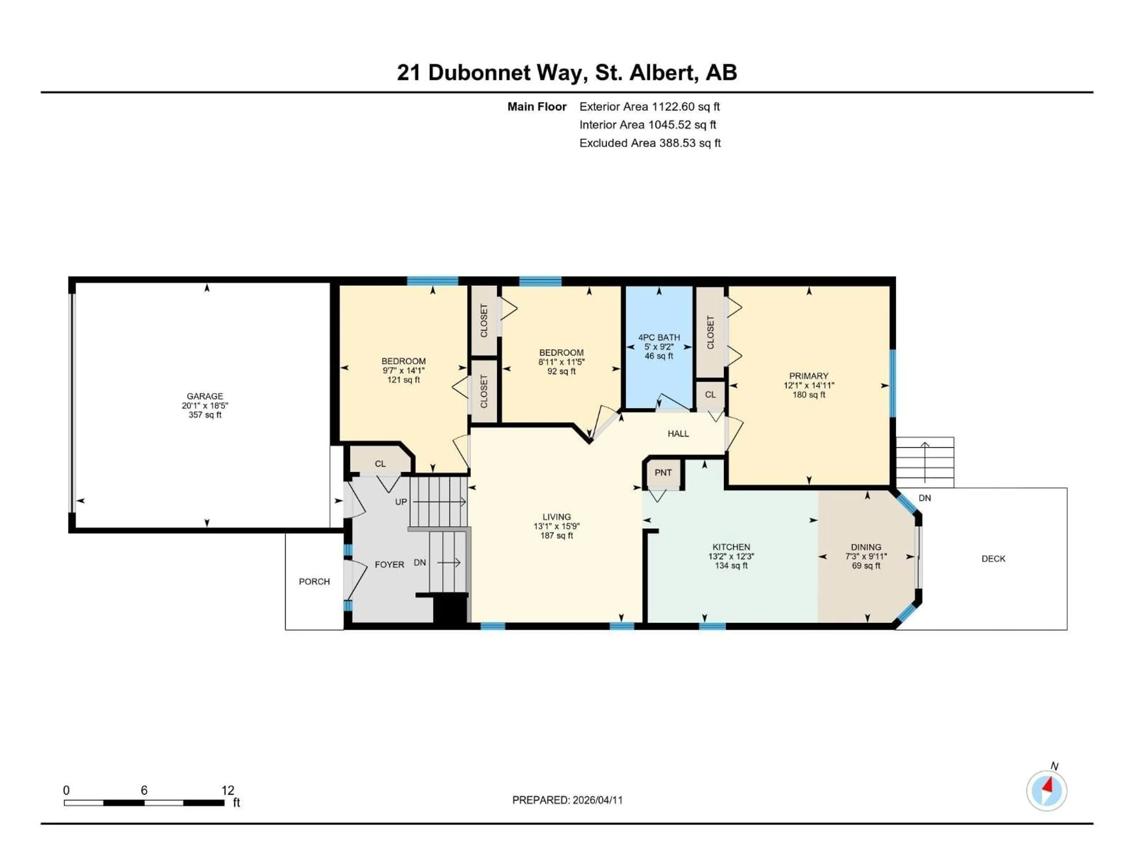 Floor plan for 21 DUBONNET WY, St. Albert Alberta T8N6S4