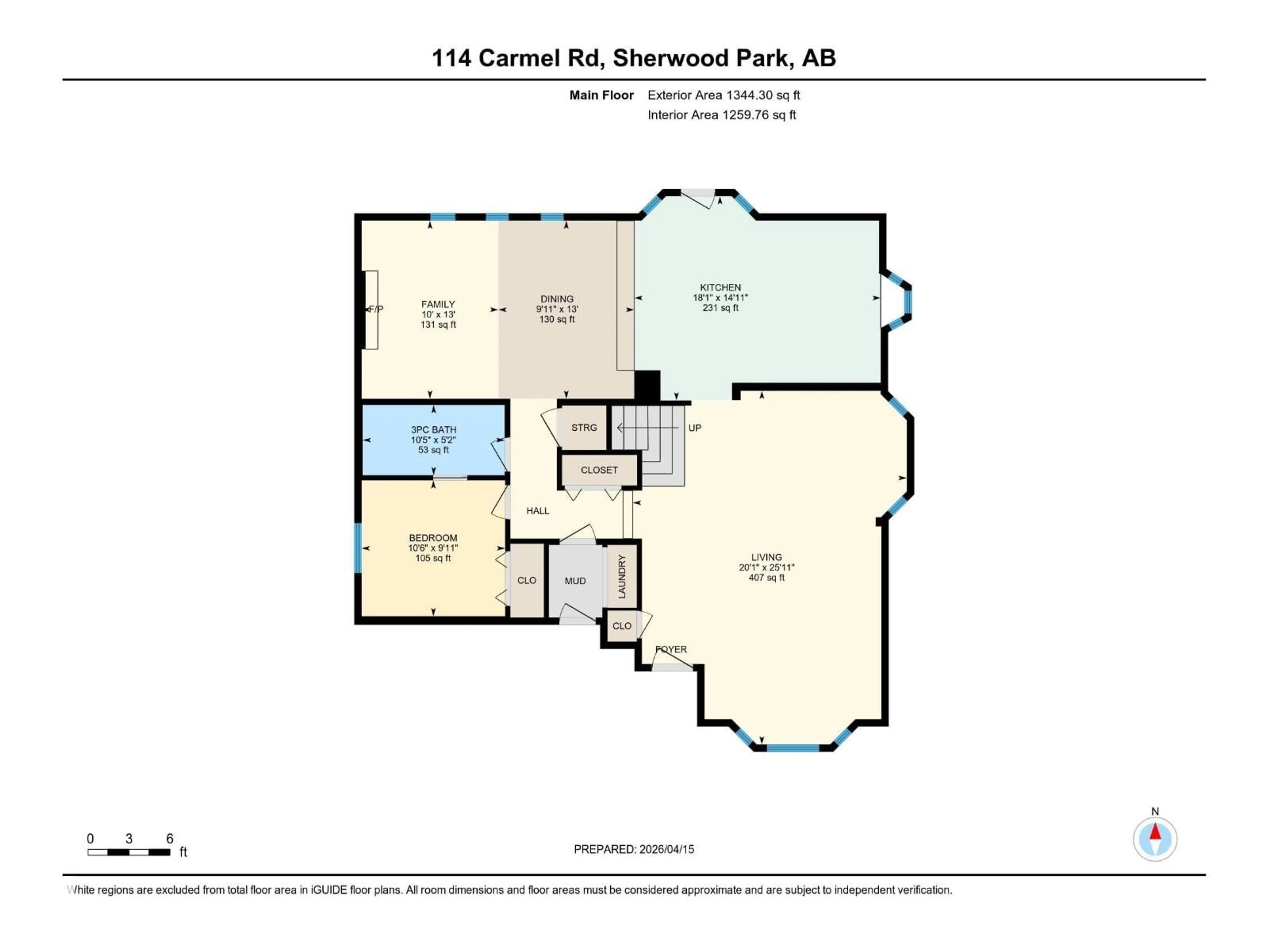 Floor plan for 114 CARMEL RD, Sherwood Park Alberta T8A5B3