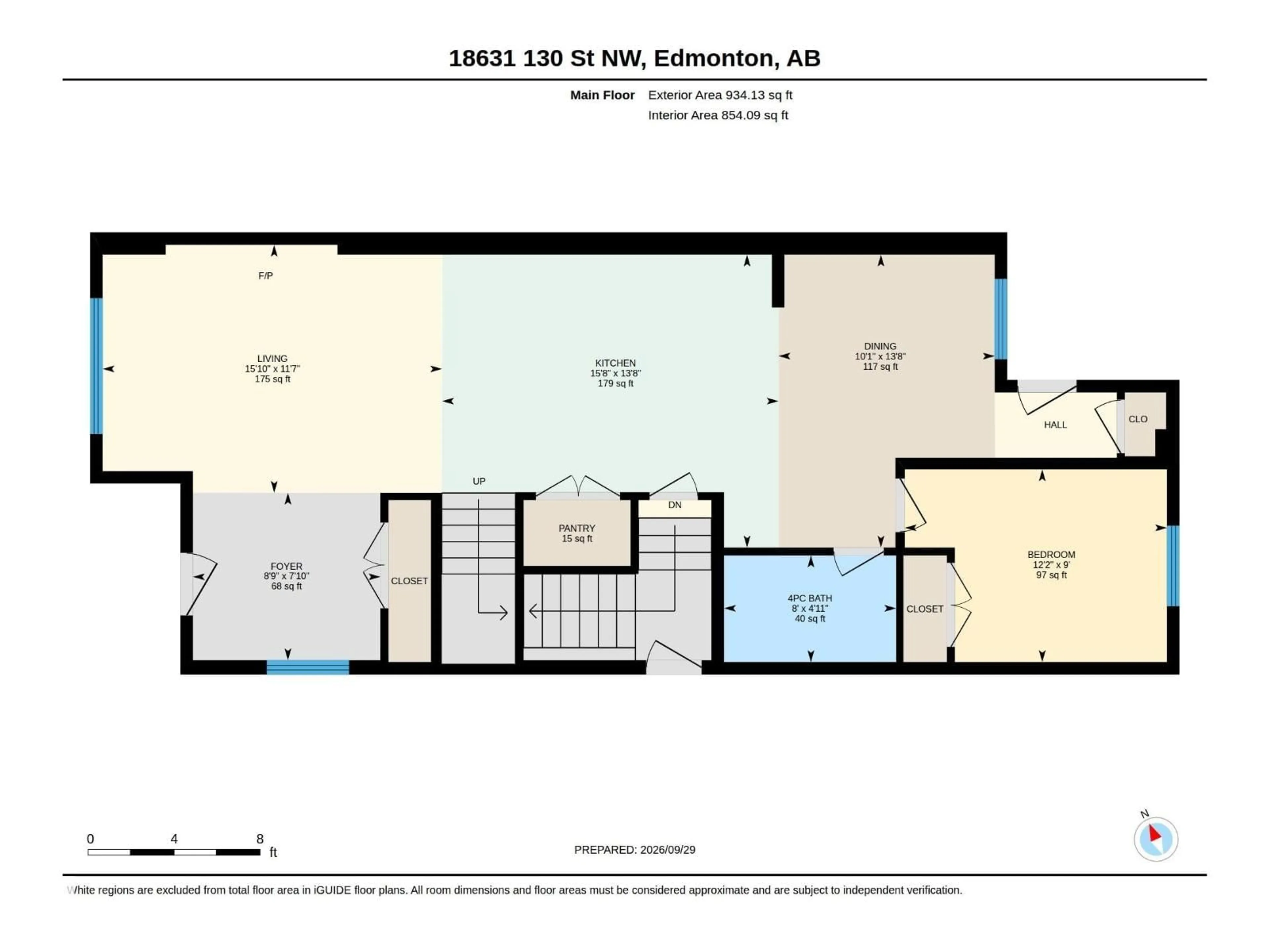Floor plan for NW - 18631 130 ST, Edmonton Alberta T6V0N3